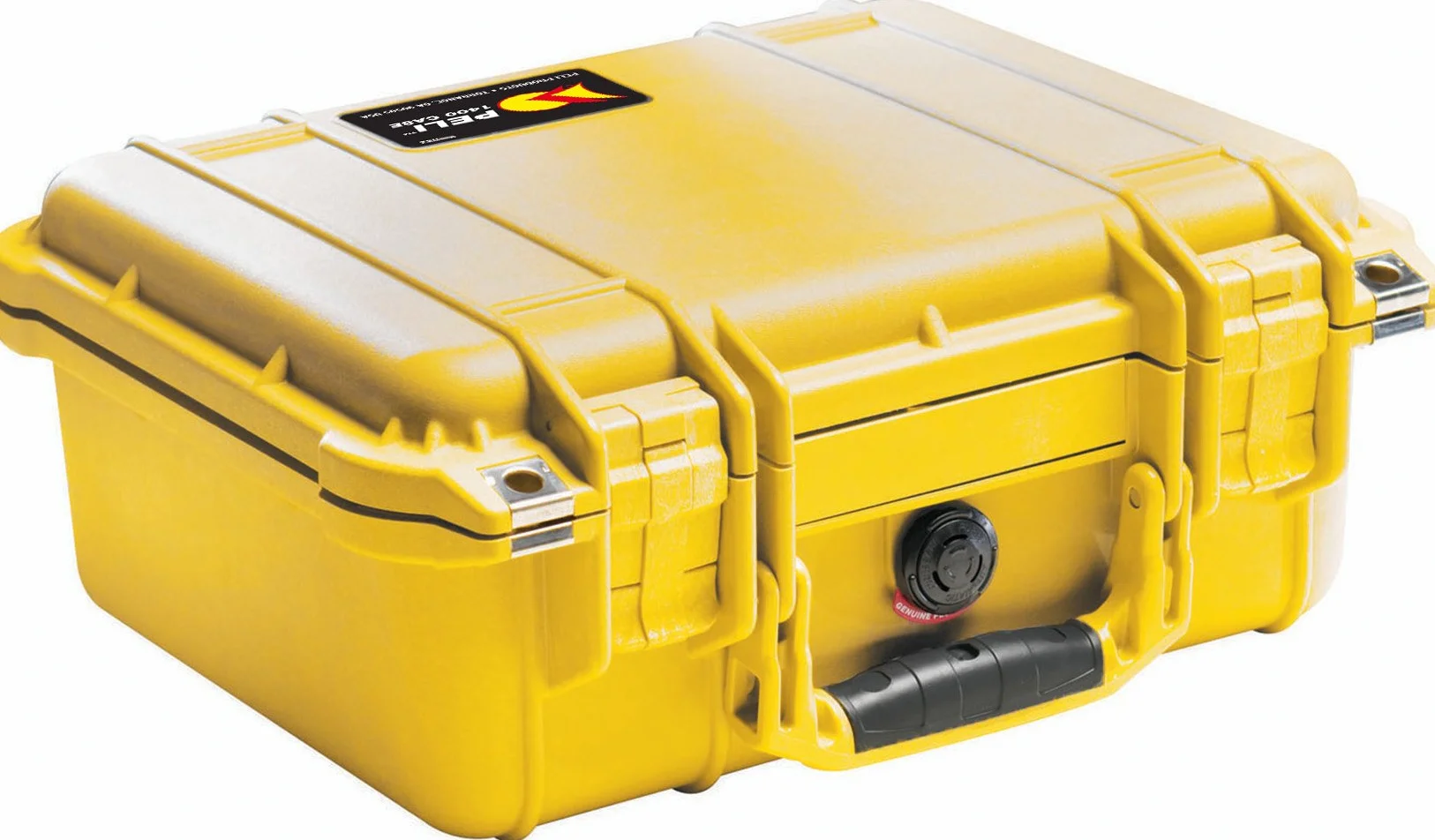 PELI 1400 Valigia Protettiva in Polipropilene per Apparecchiature Fotografiche e Video, IP67 Impermeabile, Capacità di 9L, Prodotto in Germania, Senza Schiuma, Colore Giallo