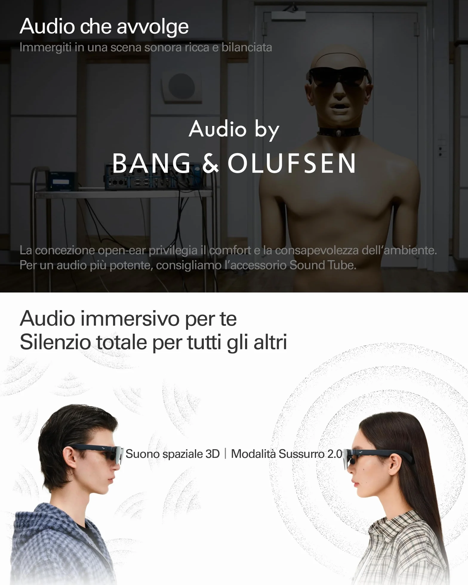 RayNeo Air 4 PRO Occhiali AR/XR, Display HDR10, Chip Vision 4000, Cinema Virtuale 201 Pollici, Audio di Bang & Olufsen, 3D per Film e Giochi per iPhone 17,16,15/Android/Switch 2/Mac/Steam Deck/PS4/5