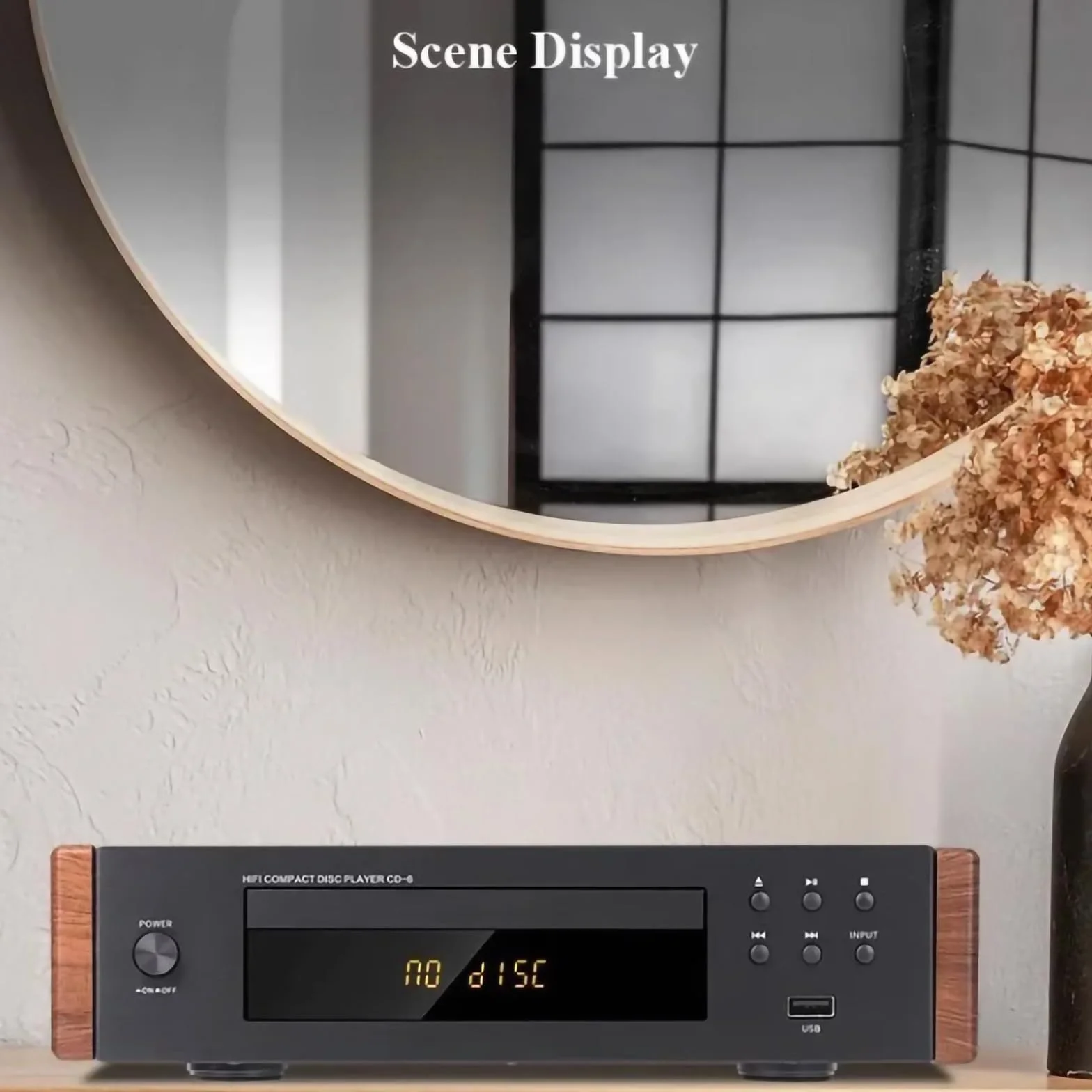Lettore CD Hi-Fi lossless | Uscita ottica/coassiale, DAC 24 bit/96 kHz, chip ATS2853, supporta CD/MP3/WMA/USB, include telecomando, uscita audio digitale,Natural