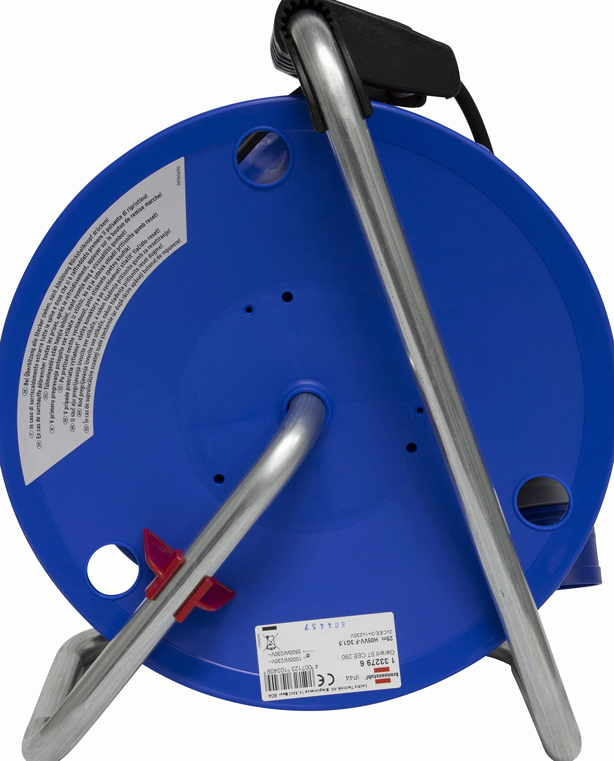 Prolunga Elettrica 25 Metri con Avvolgicavo Professionale Brennenstuhl | Spina CEE 3 poli, 230 V/16A| 1 presa Schuko e 2 prese CEE 3 poli 230V/16A Autochiudenti | Serie Garant ST CEE2 - IP44
