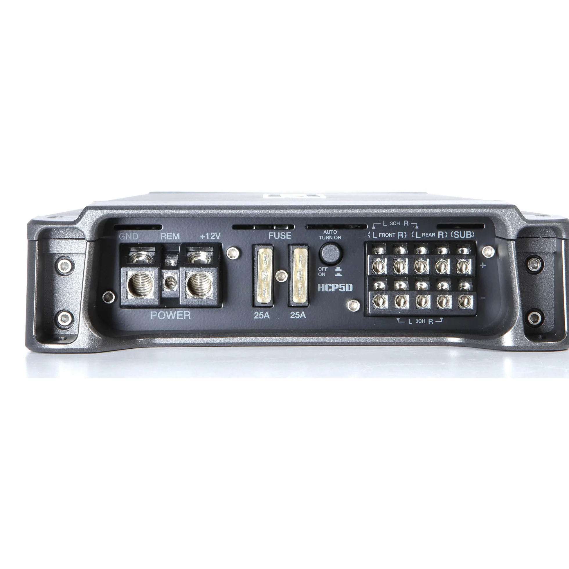 Hertz HCP 5D - Amplificatore 5 canali Classe D 4x105W + 1x330W (2Ω), Potenza dinamica e precisione per impianti audio auto