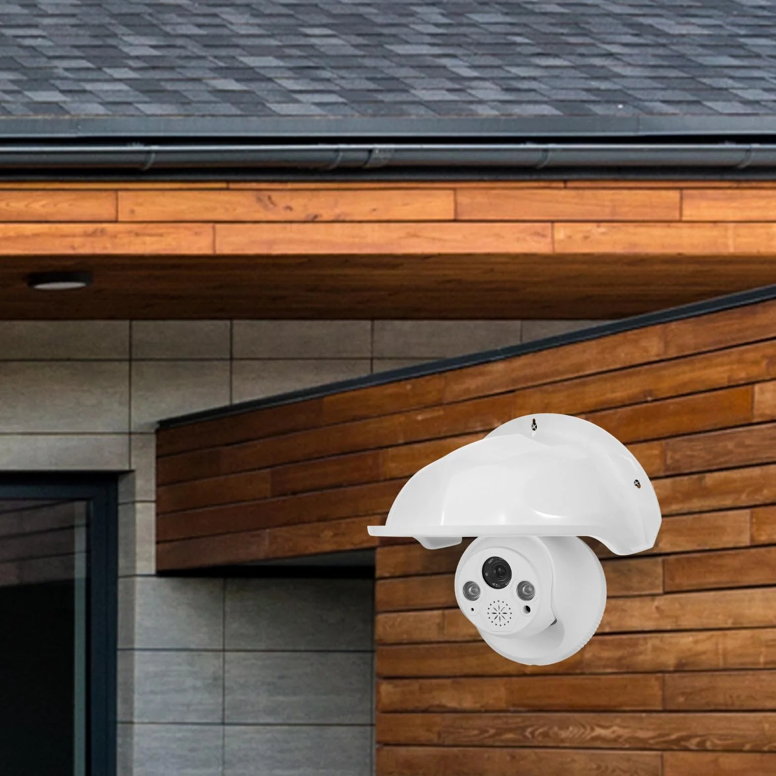 PRETYZOOM 2 Pezzi Copertura Antipioggia Per Telecamera Di Sicurezza Esterna, 29x21 cm Protezione Tettuccio in Abs Per Telecamera E Dome, Resistente Ai Raggi Uv Impermeabile