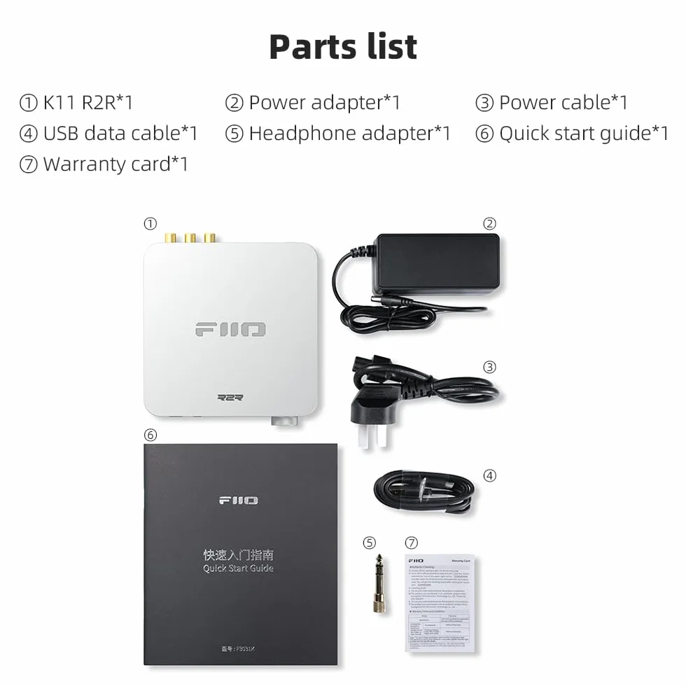FIIO K11 Compact Desktop R2R architettura DAC e amplificatore per cuffie (nero)