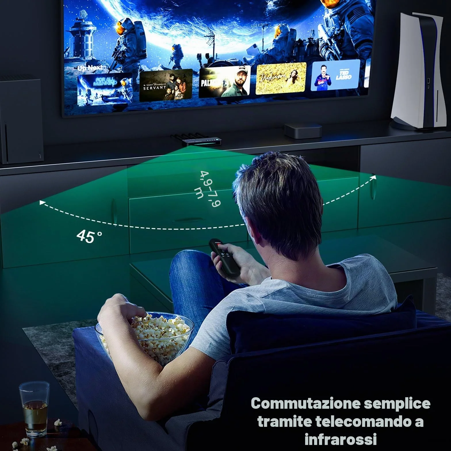 AVIDGRAM Switch HDMI 2.1 4K 120Hz 3 in 1 Out 8K 60Hz 48 Gbps Auto Selettore