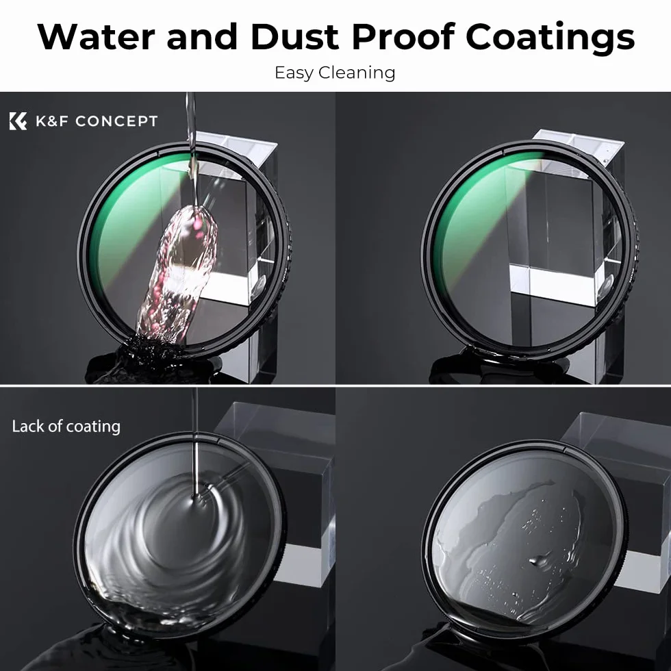 K&F CONCEPT Nano-X 77mm Filtro Variabile ND2-32 (1-5 stop) di Vetro Ottico con Rivestimento Nano a 28 Strati per obiettivi 77mm