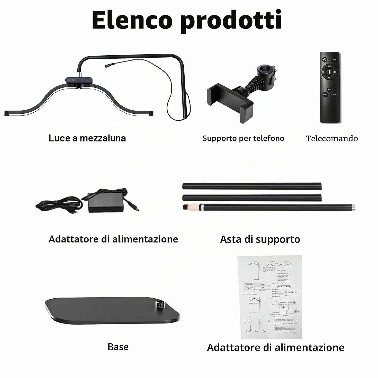 Nuvole Lampada Estetista Lampada per Extension Ciglia con Supporto per Telefono, Tatuatore, Onicotecnica – Luce Anulare LED Fredda-Luce Calda con Luminosità e Altezza Regolabili Lampad Estetista