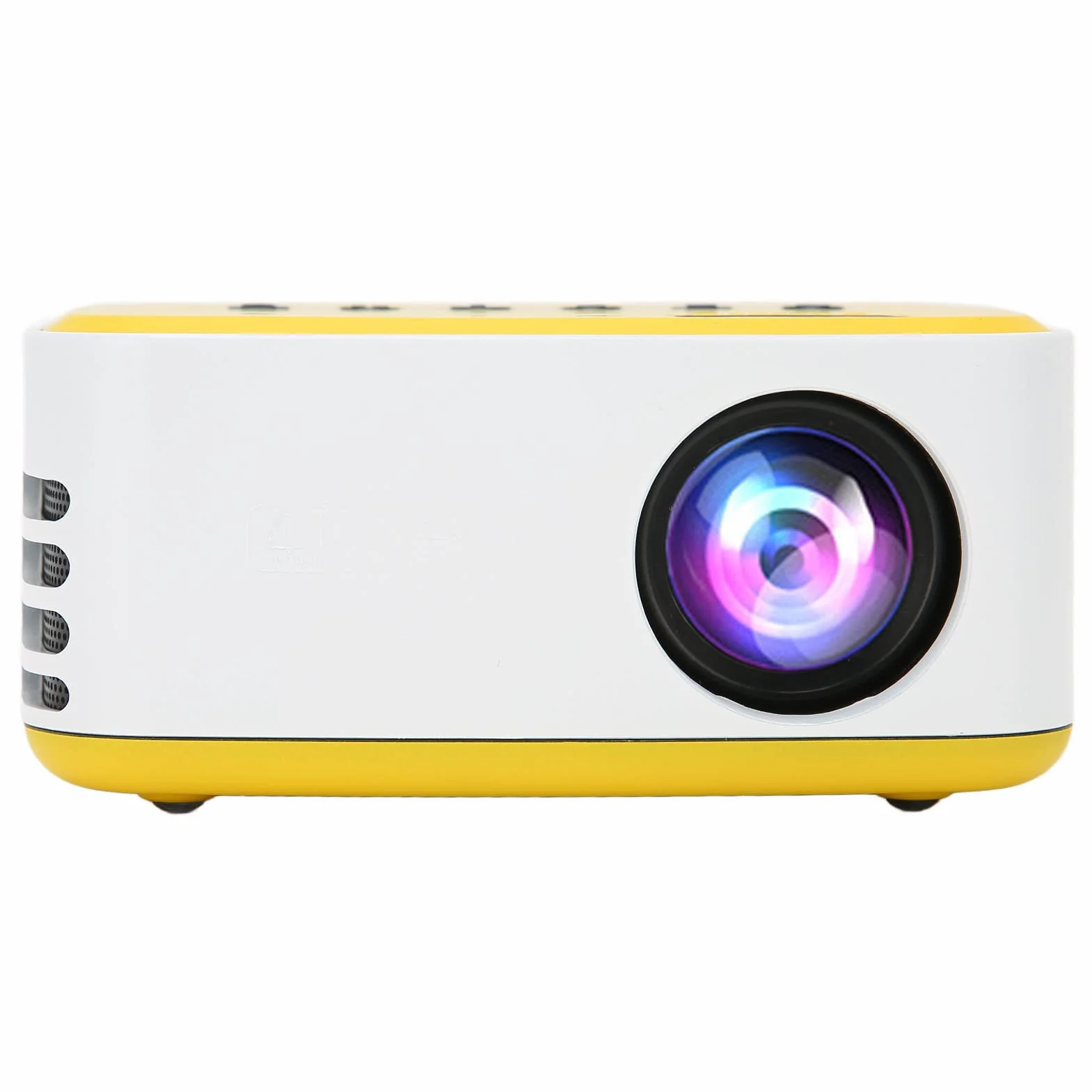 Mini Proiettore, Mini Proiettore Portatile 1080P con Altoparlante Integrato, Proiettore Cinematografico da 20000 Ore Compatibile con Smartphone per Viaggi in Campeggio a Casa(Spina UE)
