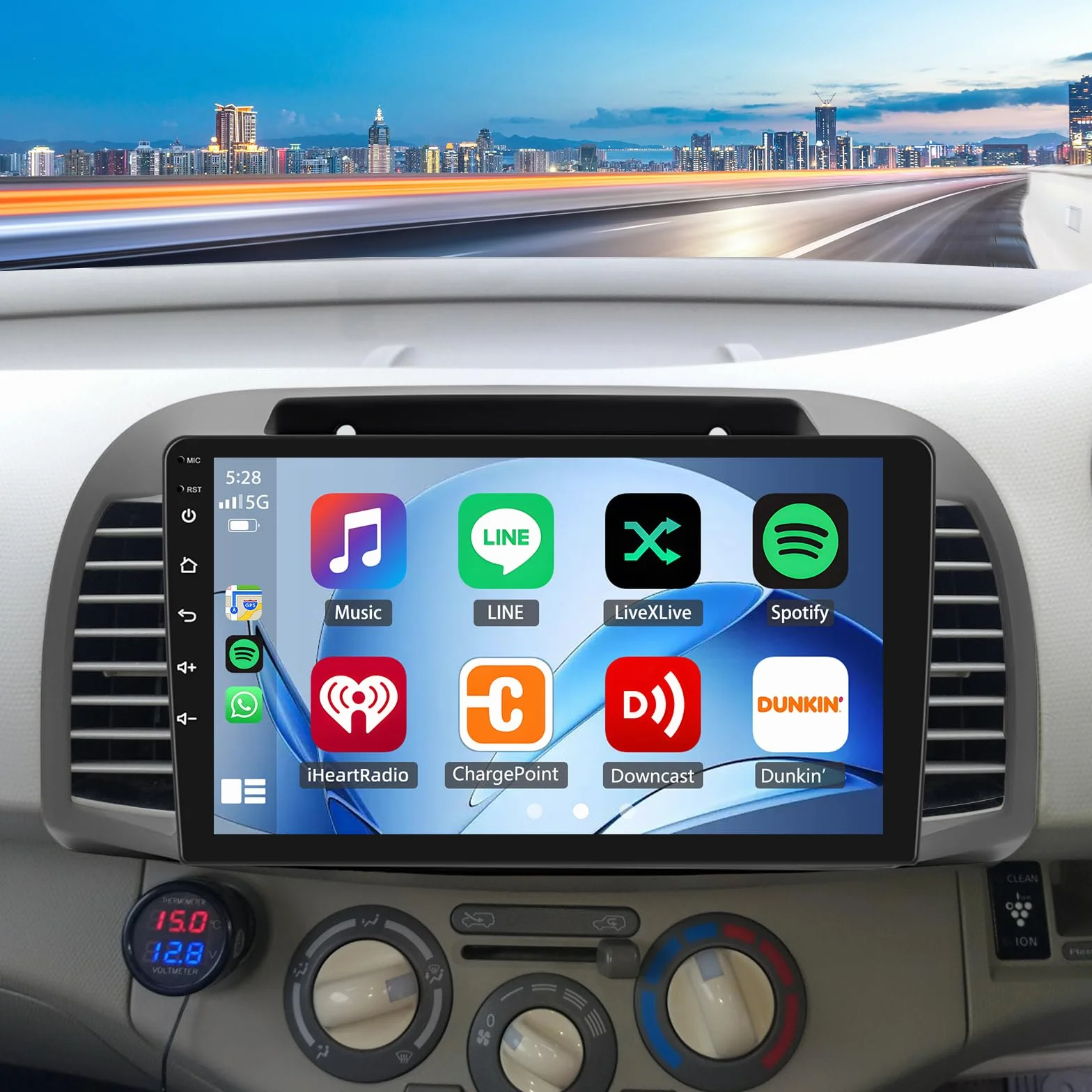 2 + 32 G Android 13 Autoradio per Nissan Micra 3 K12 2002 – 2009 con CarPlay Android Auto 9 pollici Navigazione GPS Auto Radio Display con Bluetooth WiFi SWC + Telecamera posteriore AHD