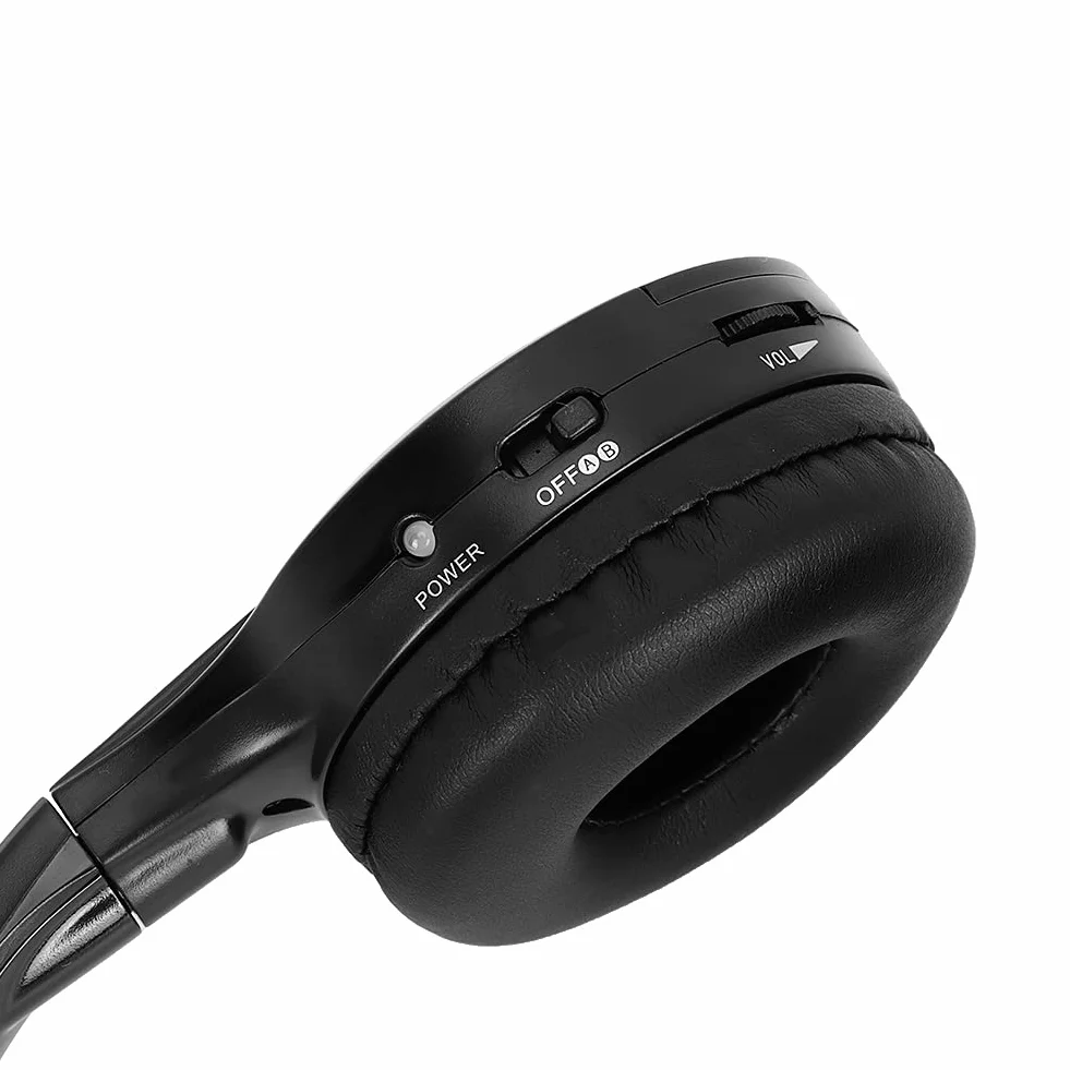 Cuffie Wireless a Infrarossi Stereo 2 Canali per Auto con Supporto DVD per Viaggi e Intrattenimento