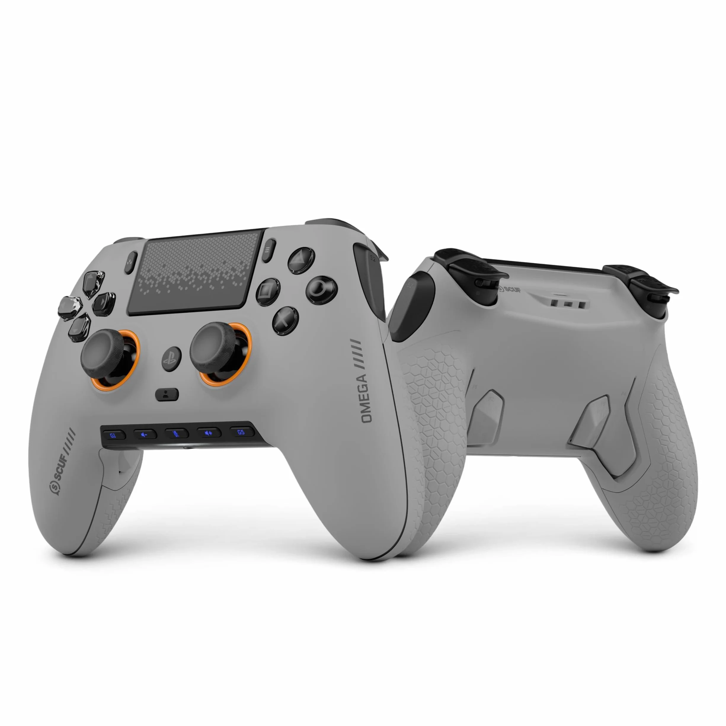 SCUF OMEGA controller wireless ad alte prestazioni per PS5 – Grigio Chiaro | con licenza ufficiale, 11 input personalizzabili, grilletti istantanei, thumbstick TMR a bassa latenza, compatibile con PC