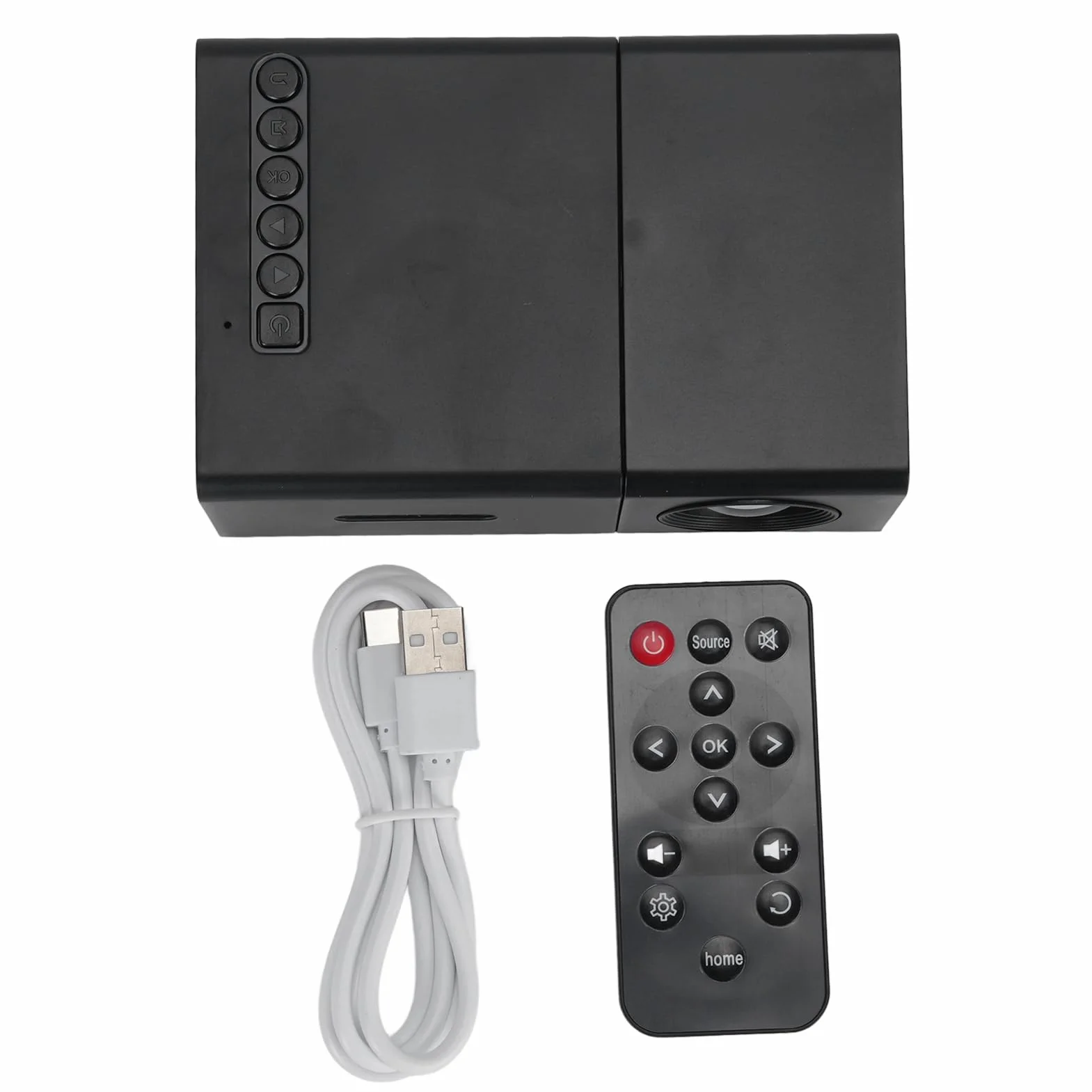 VBESTLIFE 1080p Proiettore di Film Portatili Full HD, Altoparlante Incorporato, Compatibile con Laptop per Stick Smartphone TV, per il Campeggio All'aperto di Home Theater