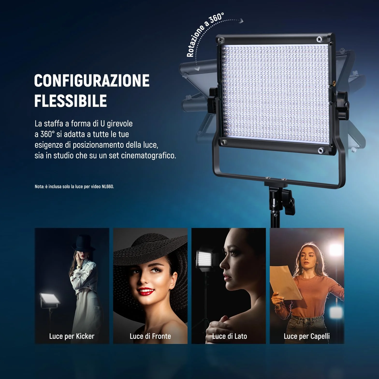 NEEWER 660 Pannello Luce LED Fotografia Kit d’Illuminazione:Luci Video Bicolore Dimmerabile 3200-5600K CRI 96+ & 190cm Cavalletto, Faretto LED Fotografico per Riprese Video e Foto Studio