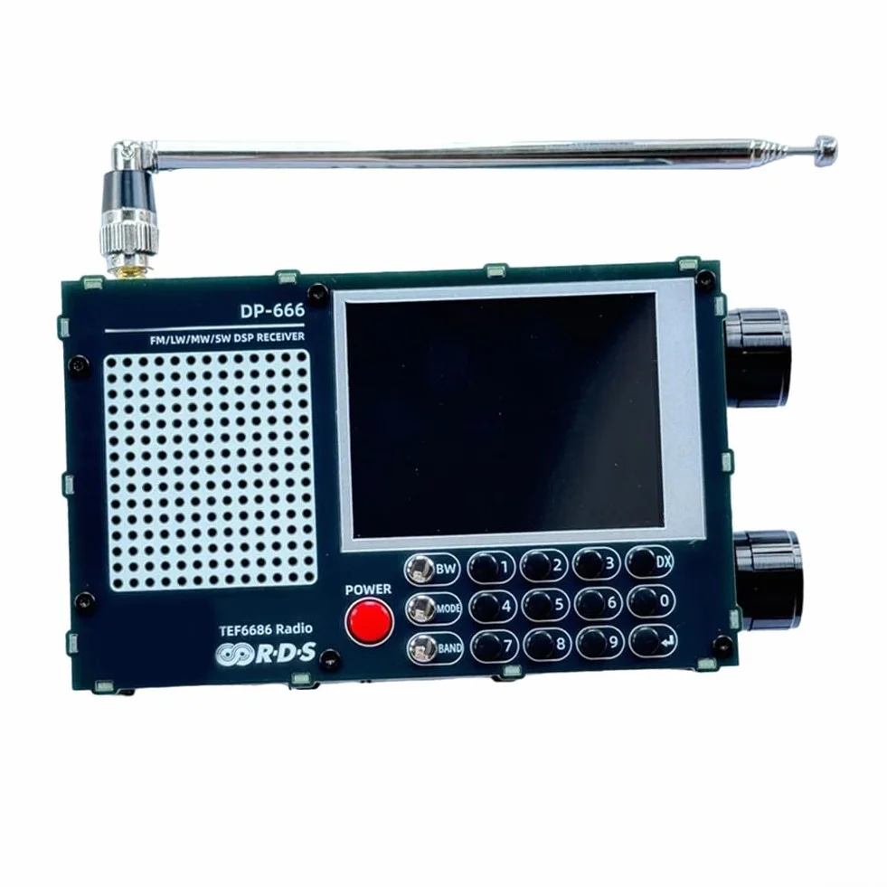 Radio digitale portatile DP-666 TEF6686, radio FM/AM/FM a onde corte, schermo LCD touch resistivo 2,8 pollici