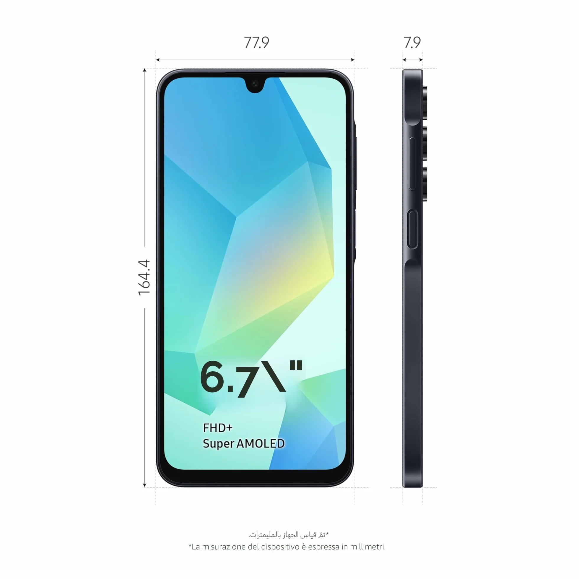 Samsung Galaxy A16 4G LTE Smartphone Android Dual SIM Cellulare 4GB RAM 128GB di memoria Nero