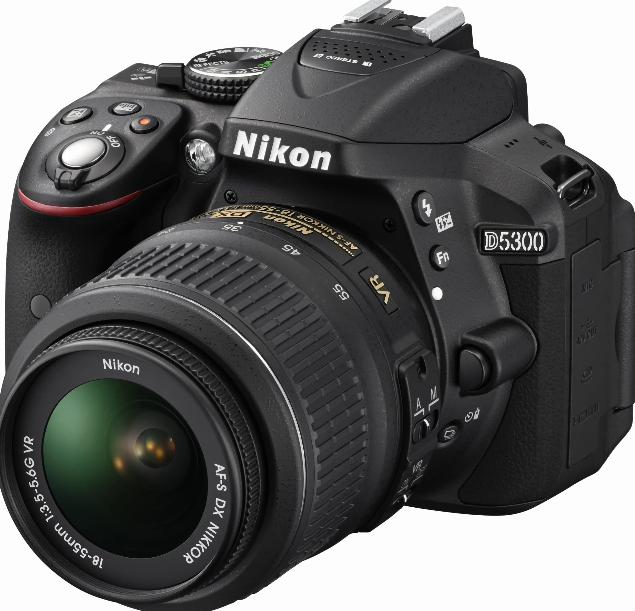 Nikon D5300 Fotocamera DSLR 18-55mm VR Kit 24.2MP LCD 3.2" Wi-Fi GPS Ricondizionato