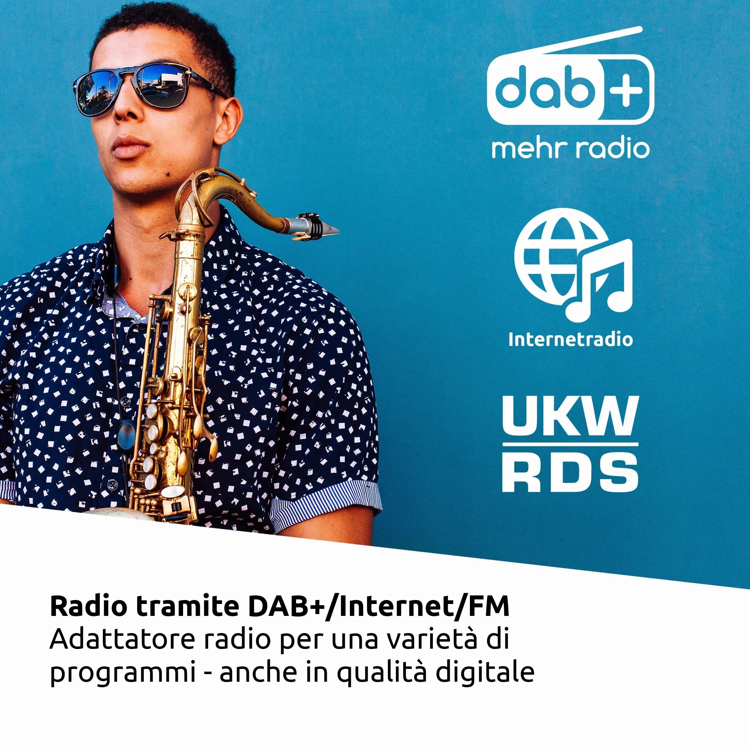 TechniSat DIGITRADIO 10 IR Radio DAB+ Internet WLAN Display Colori Bluetooth Telecomando Sveglia