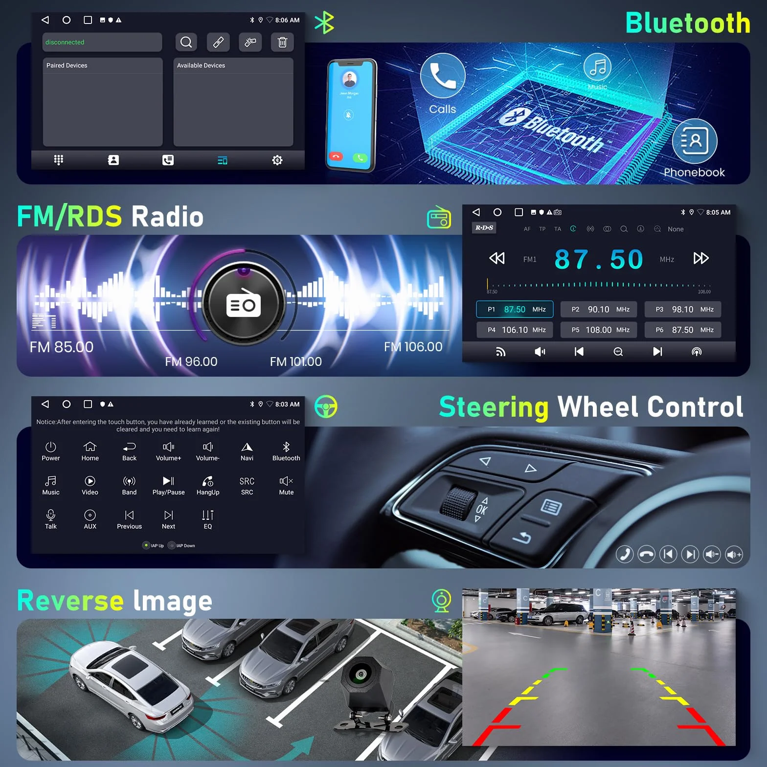 Hodozzy 2GB 64GB Android Autoradio per Mercedes-Benz Classe ML GL W164 X164 ML300/ GL320 350 420 450 500 Radio Carplay Android Auto Wireless, 7 Pollici Touchscreen GPS WiFi Bluetooth RDS Retromarcia