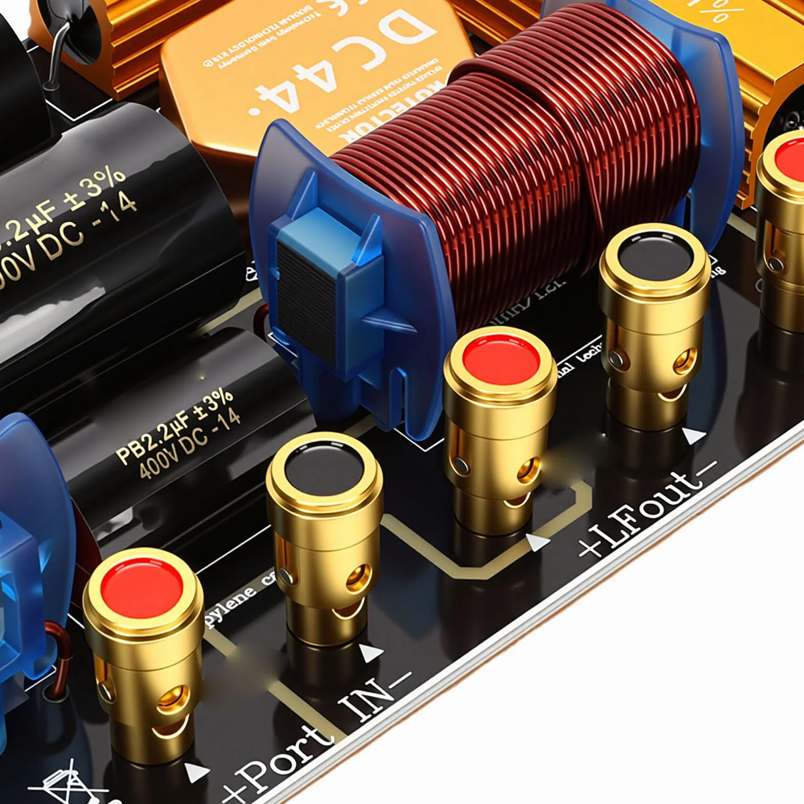 Crossover per Altoparlanti a Due Vie Ad Alta Potenza con Design Resistente Al Calore per Altoparlanti Doppi da 10-12 Pollici, Divisore di Frequenza da 550 W per Professionale, Ideale per i