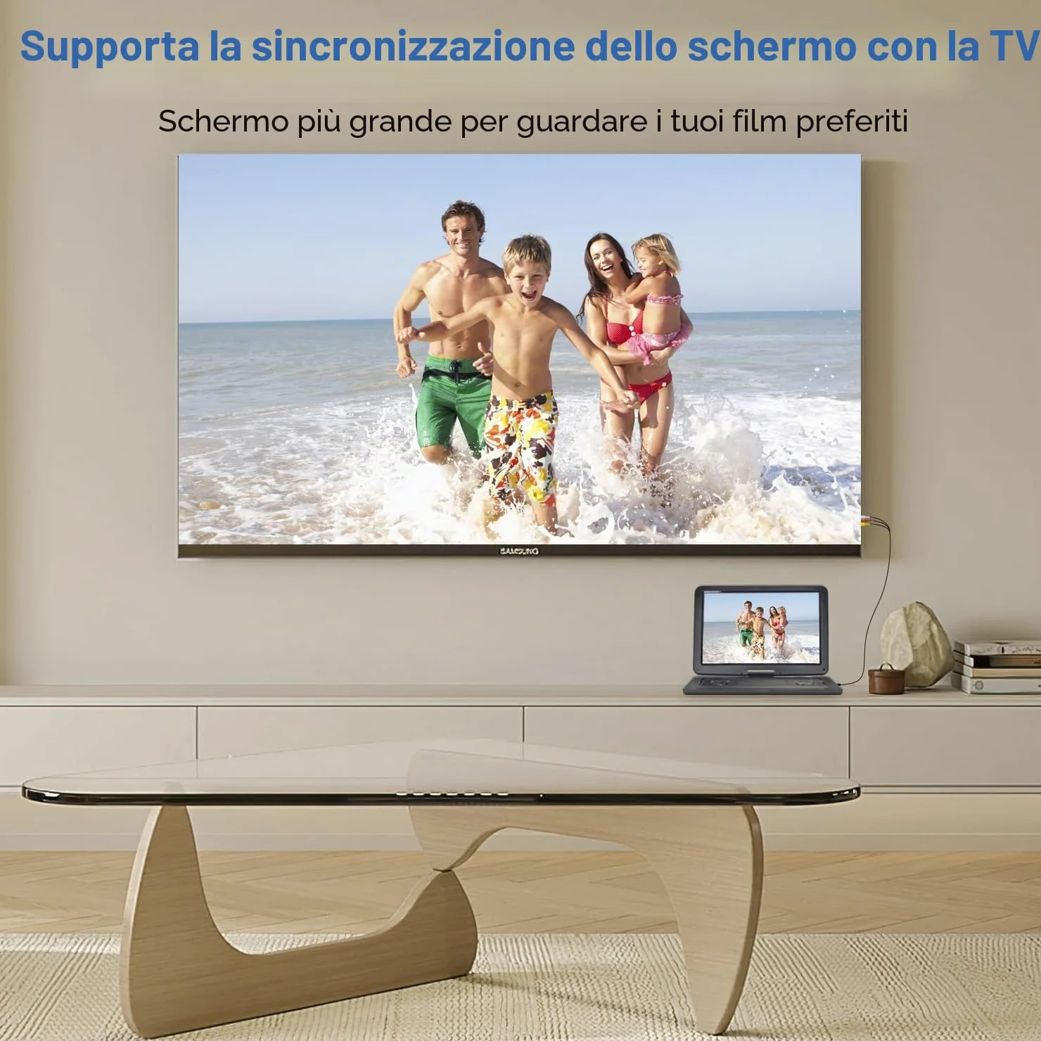 Lettore DVD portatile 19,6" HD per auto bambini multi-regione