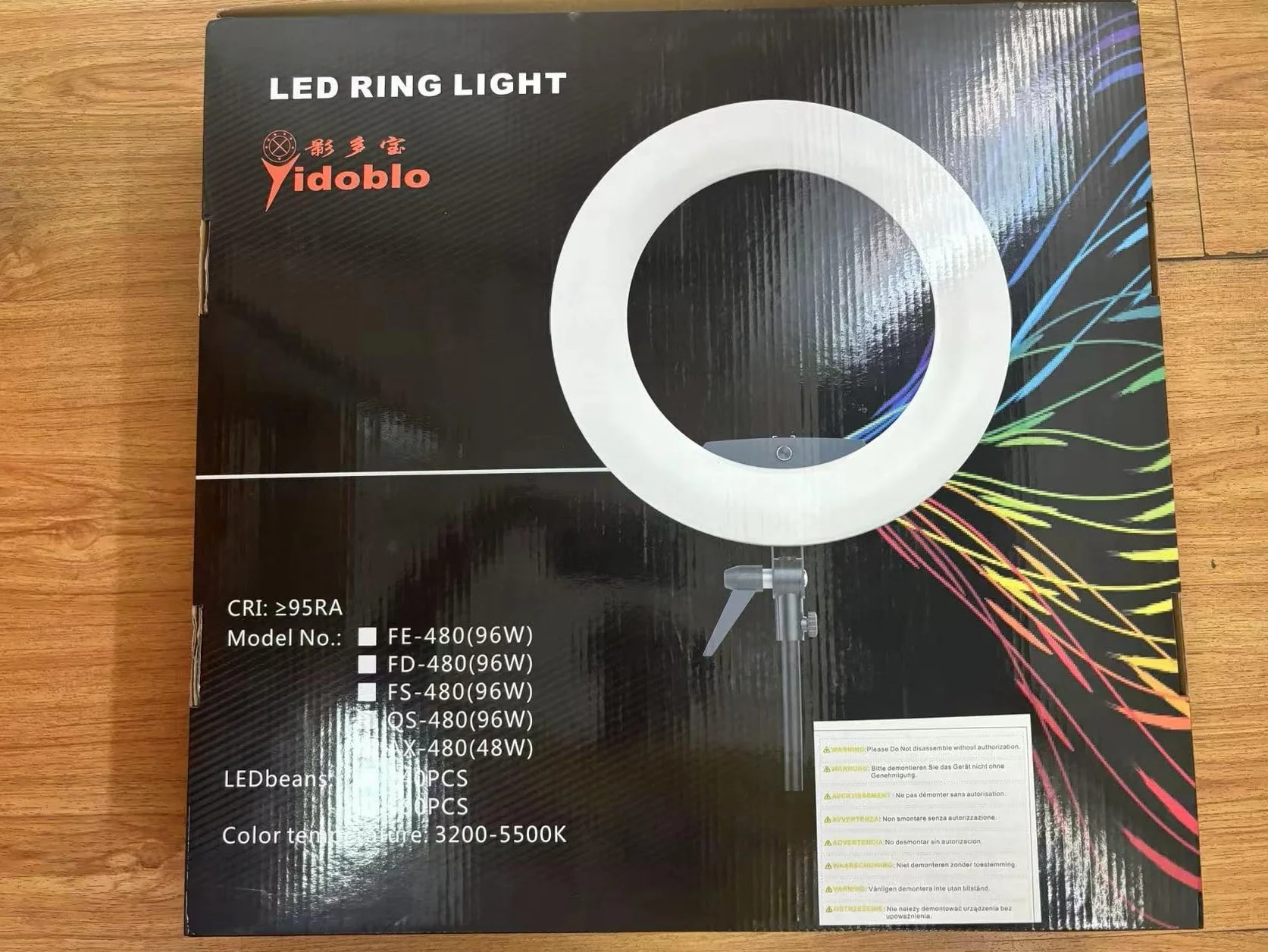 Kit luce anulare LED da 18 pollici 96W 2800K-9900K: controllo Bluetooth e lampada di controllo APP, con supporto per treppiede, per il trucco Illuminazione per studio video YouTube