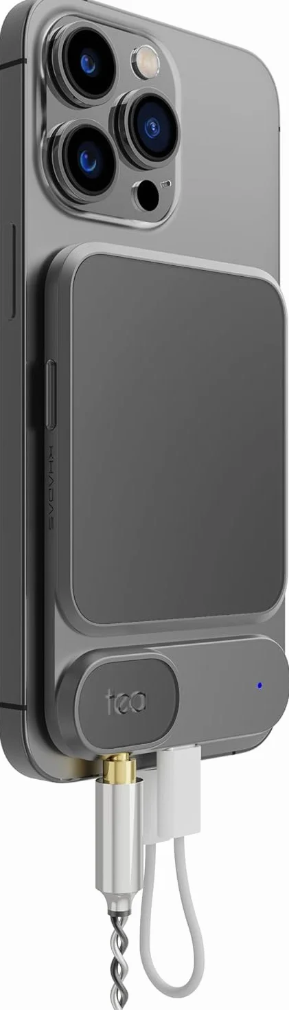 khadas Tea Amplificatore Bluetooth per Cuffie Portatile HiFi DAC USB 32bit/384kHz, LDAC/aptX HD, MQA, DSD, PCM, Bluetooth 5.0, Ess ES9281ACPro, Qualcomm QCC5125 (Grigio)