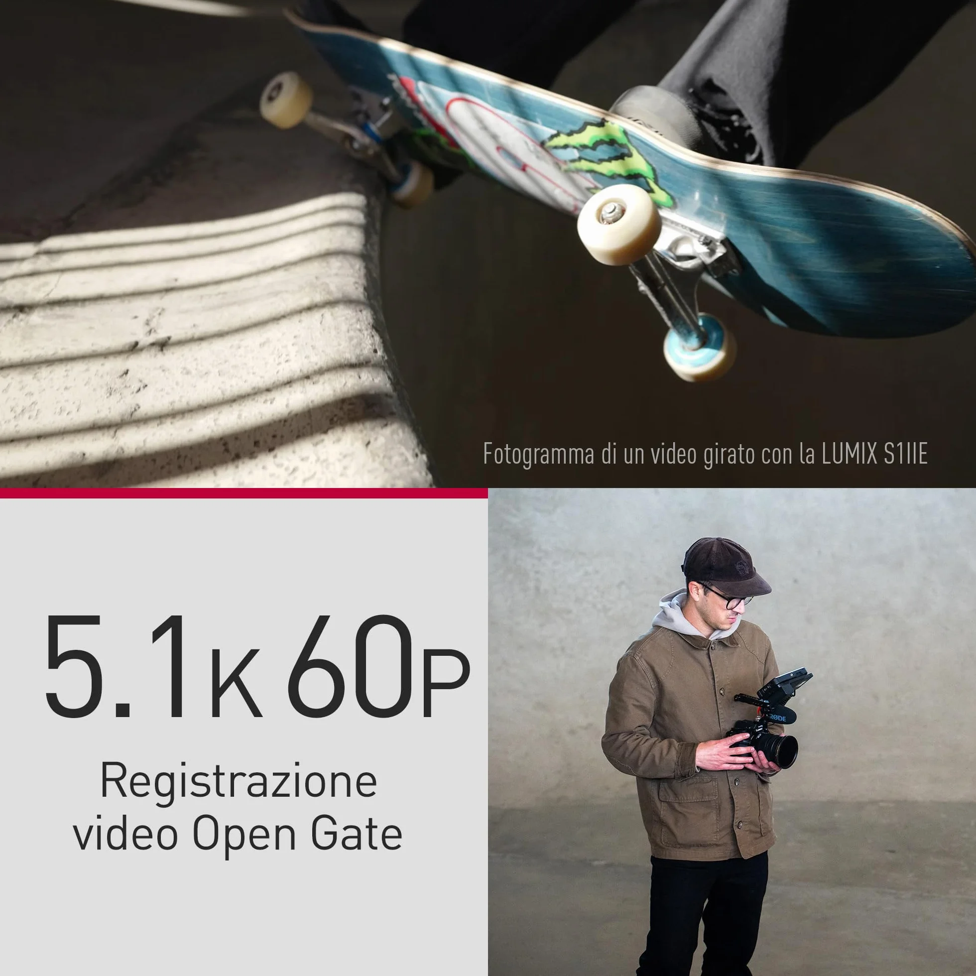 Panasonic LUMIX S1II Fotocamera Mirrorless Full Frame, Solo Corpo, 24MP, 4K 120p, 5.1K 60p Open Gate, ProRes RAW, AF di Fase Ibrido, Attacco a L, Nero