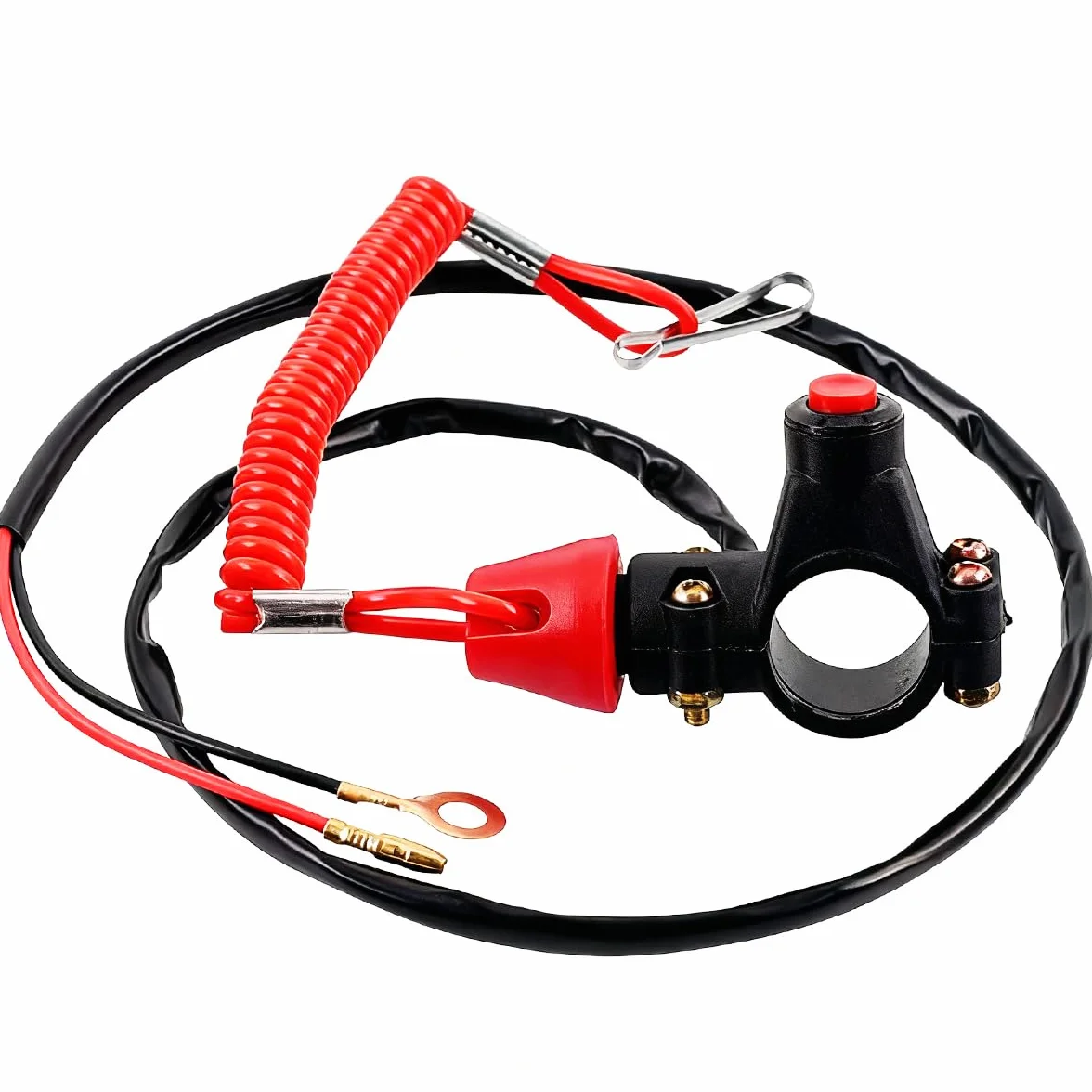ZAMDOE Interruttore di Arresto Motore Universale 22 mm per Manubrio Doppio Emergenza Moto ATV Barca Quad