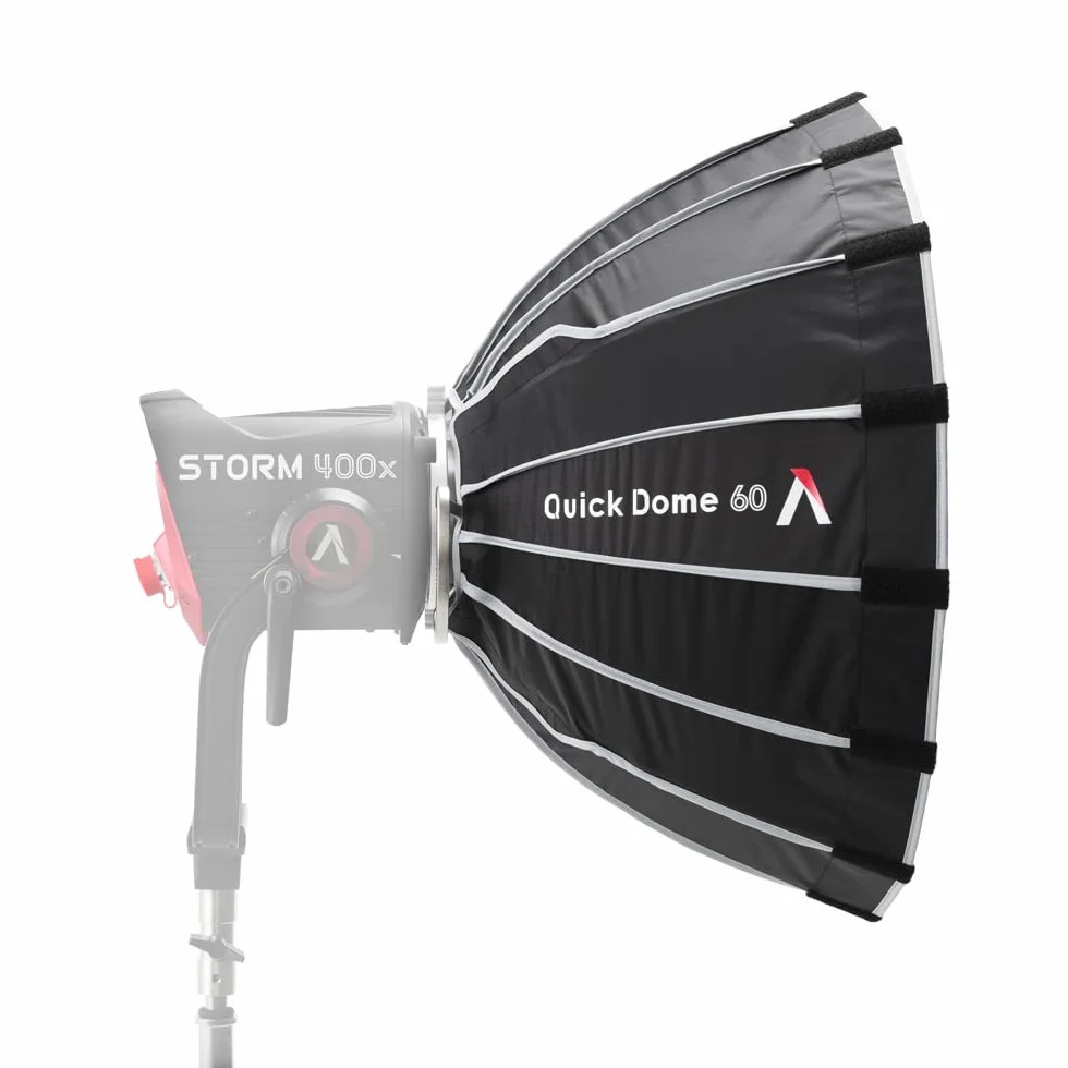 Aputure Quick Dome 60 - Softbox circolare Bowens da 61 cm con design a sgancio rapido, diffusione, griglia di controllo della luce e borsa per il trasporto