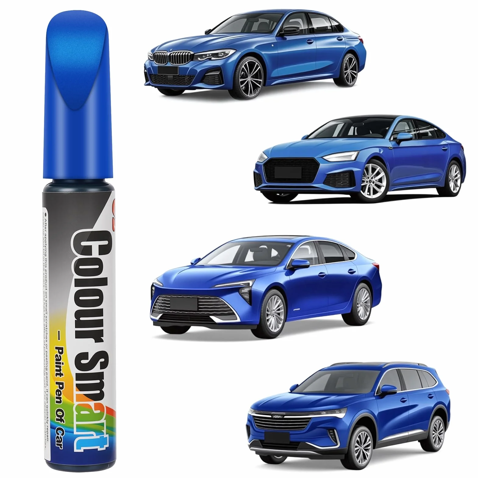 flintronic Penna Ritocco Vernice Auto 12 ml Blu Riparazione Graffi Carrozzeria