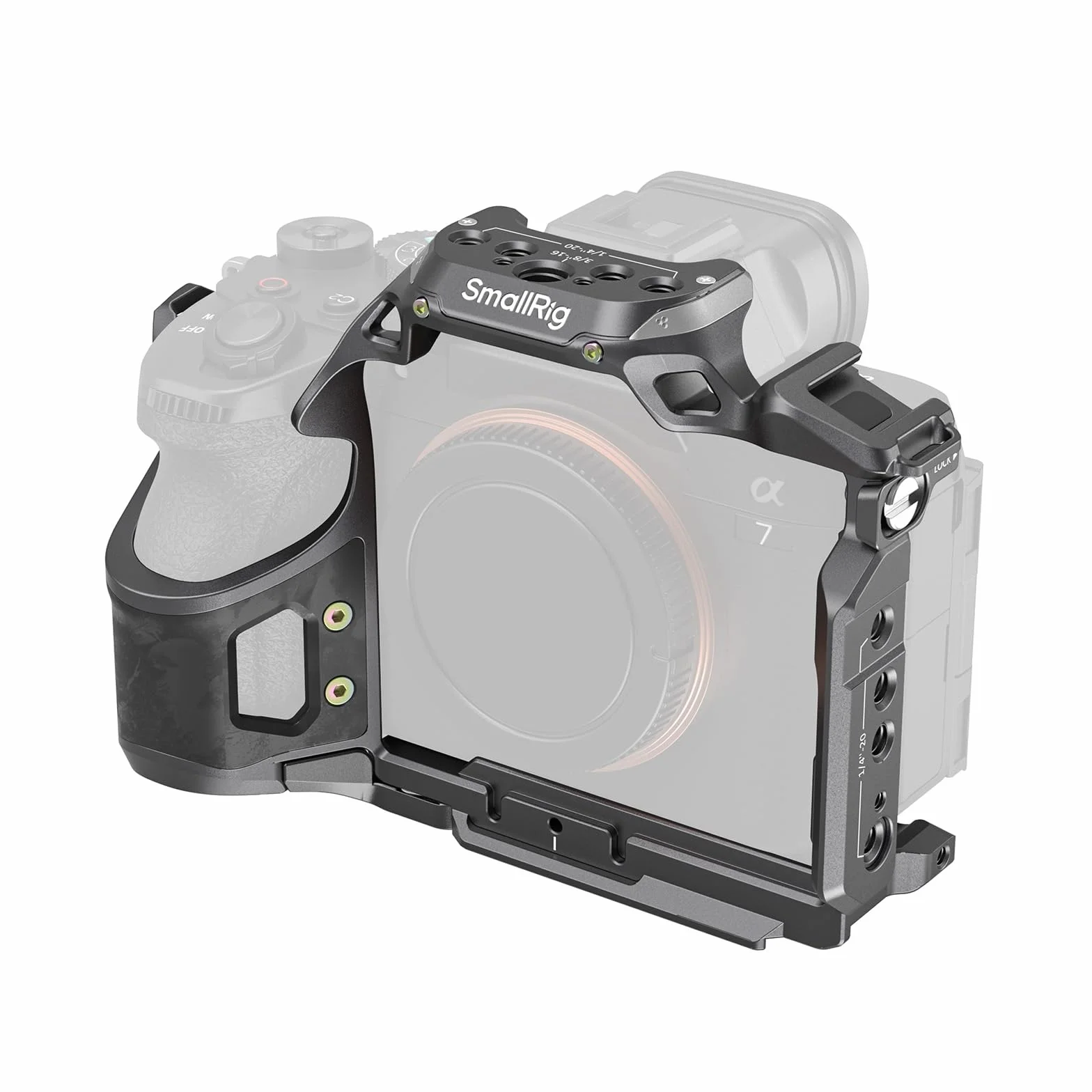 SmallRig A7 V / A7R V / A7 IV Gabbia Rhinoceros per Sony Alpha 7 V/Alpha 7R V/Alpha 7 IV/Alpha 7S III/Alpha 7R IV, Nuovo Design Elegante e Raffinato