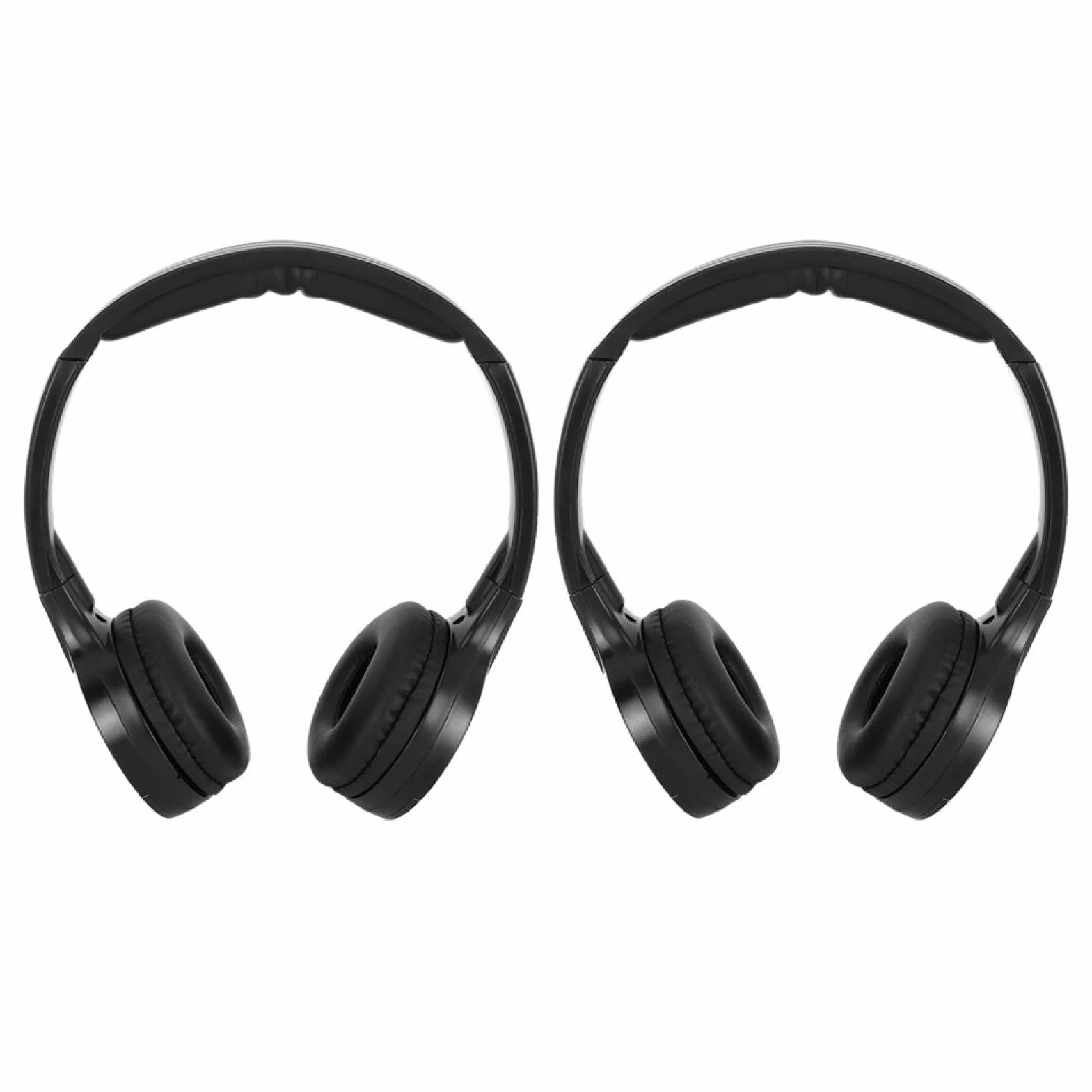 Auricolare per auto, auricolare per cuffie audio stereo IR a infrarossi senza fili a 2 canali per poggiatesta per auto DVD(1 paio di auricolari a infrarossi)