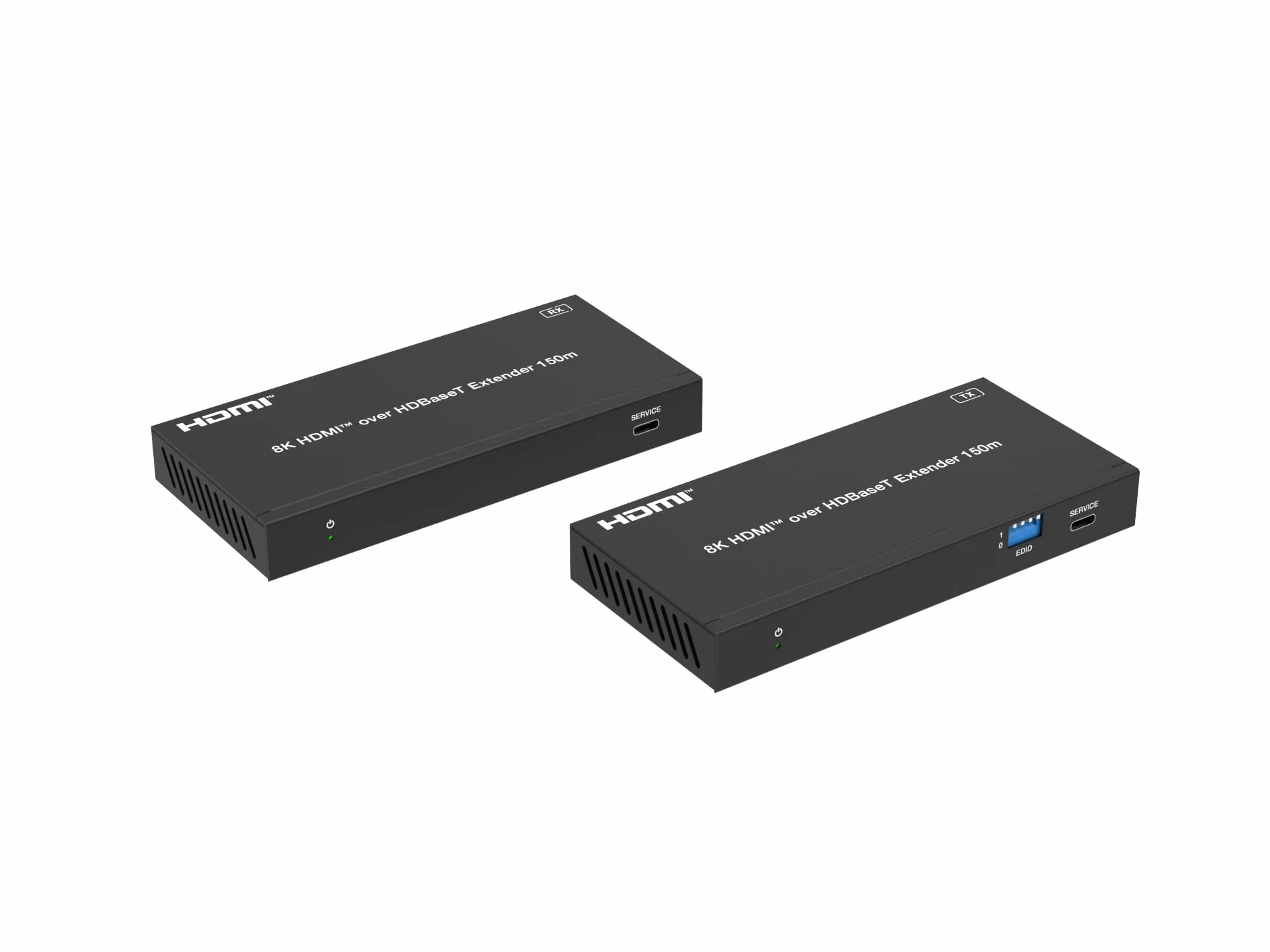 Kit di estensione HDMI 8K su CAT6 - HDBT 40Gbps HDMI 2.1 HDCP 2.3, 4K a 120Hz, 8K@30Hz, IR/RS-232/PoC bidirezionale, HDR10+, Dolby Vision, deincorporamento audio