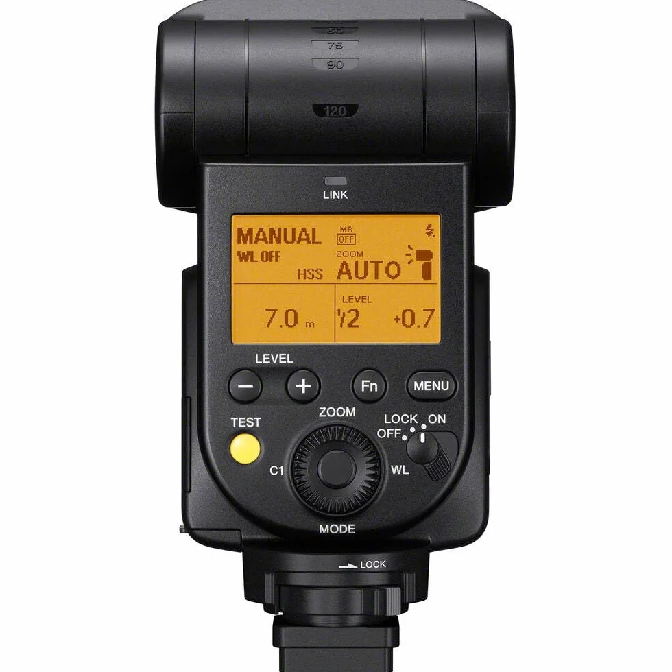 Sony HVL-F60RM2 Flash esterno con controllo radio wireless ( Flash multiplo, ad alta velocità, 10 BPS, dimmerabile in modo continuo, Quick Shift Bounce, ideale per i modelli Sony Alpha e FX)
