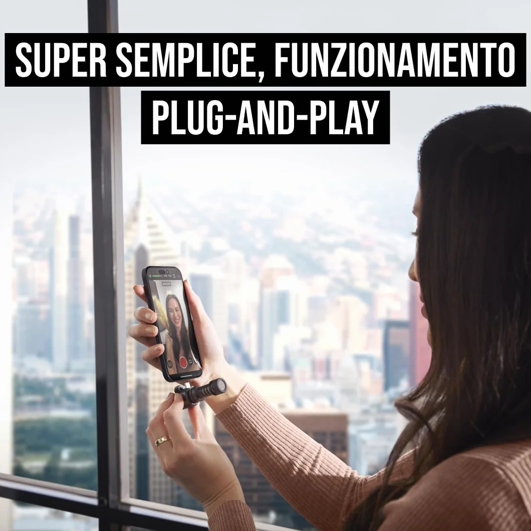 RØDE VideoMic Me-C+ Microfono direzionale per dispositivi mobili USB-C (iOS e Android), perfetto per la creazione di contenuti mobili | iOS e Android, Perfetto per creazione contenuti mobili