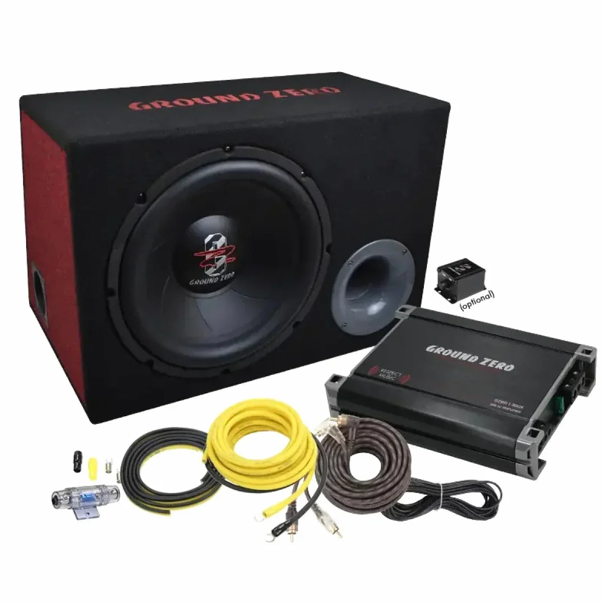 GROUND ZERO GZ BASS KIT 12.300X Basspack Subwoofer + Amplificatore