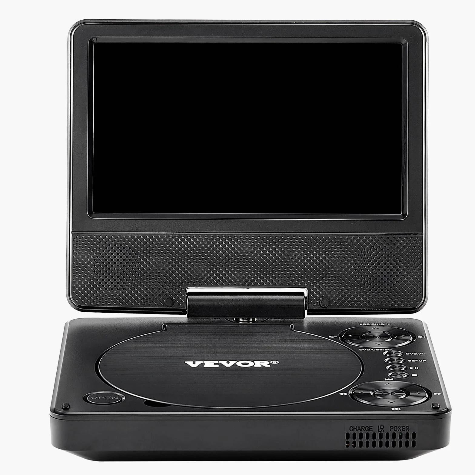 VEVOR Lettore DVD Portatile, Schermo HD Girevole da 7 pollici, Batteria Ricaricabile Integrata con Durata di 4 Ore, Altoparlante Doppio, Supporto Sincronizzazione TV/USB/Scheda SD/CD/DVD