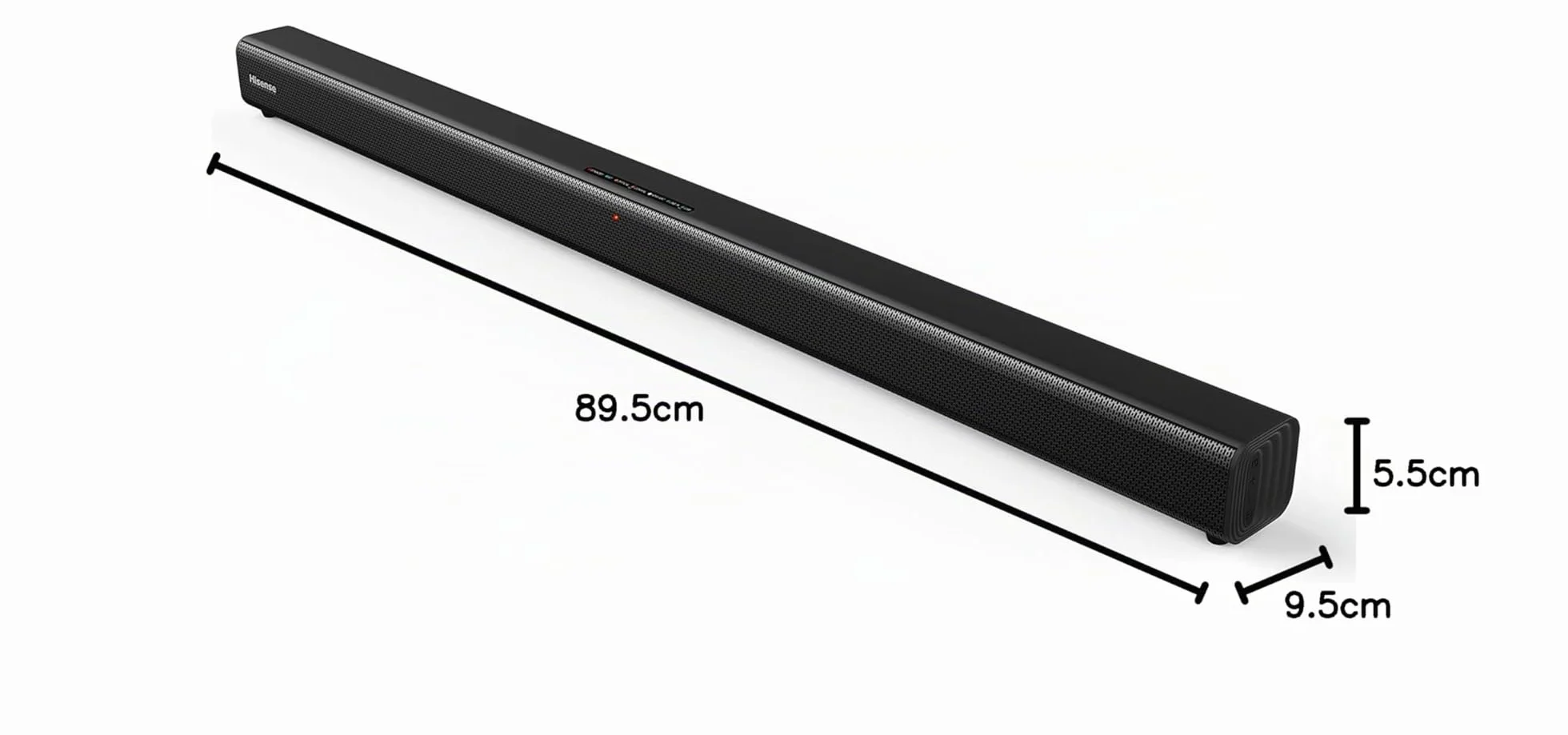 Hisense HS205G Soundbar 2.0, 120W, Supporta Dolby Digital e DTS Virtual: X, Bluetooth BT4.2, HDMI, USB, Porte HDMI eARC, CEC, Ingresso audio di linea (3,5 mm)