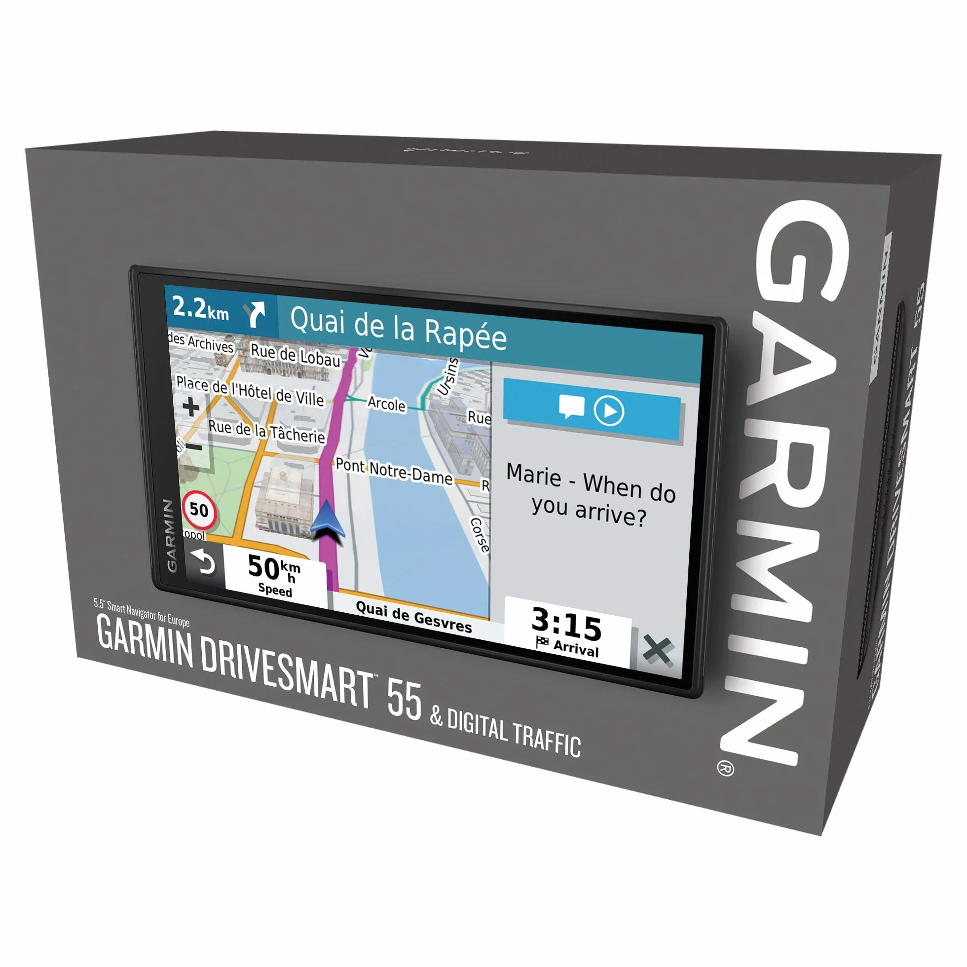 Garmin DriveSmart 55 EU LMT-D Nawigator Samochodowy 5.5" Touch Mapa Europa 3D