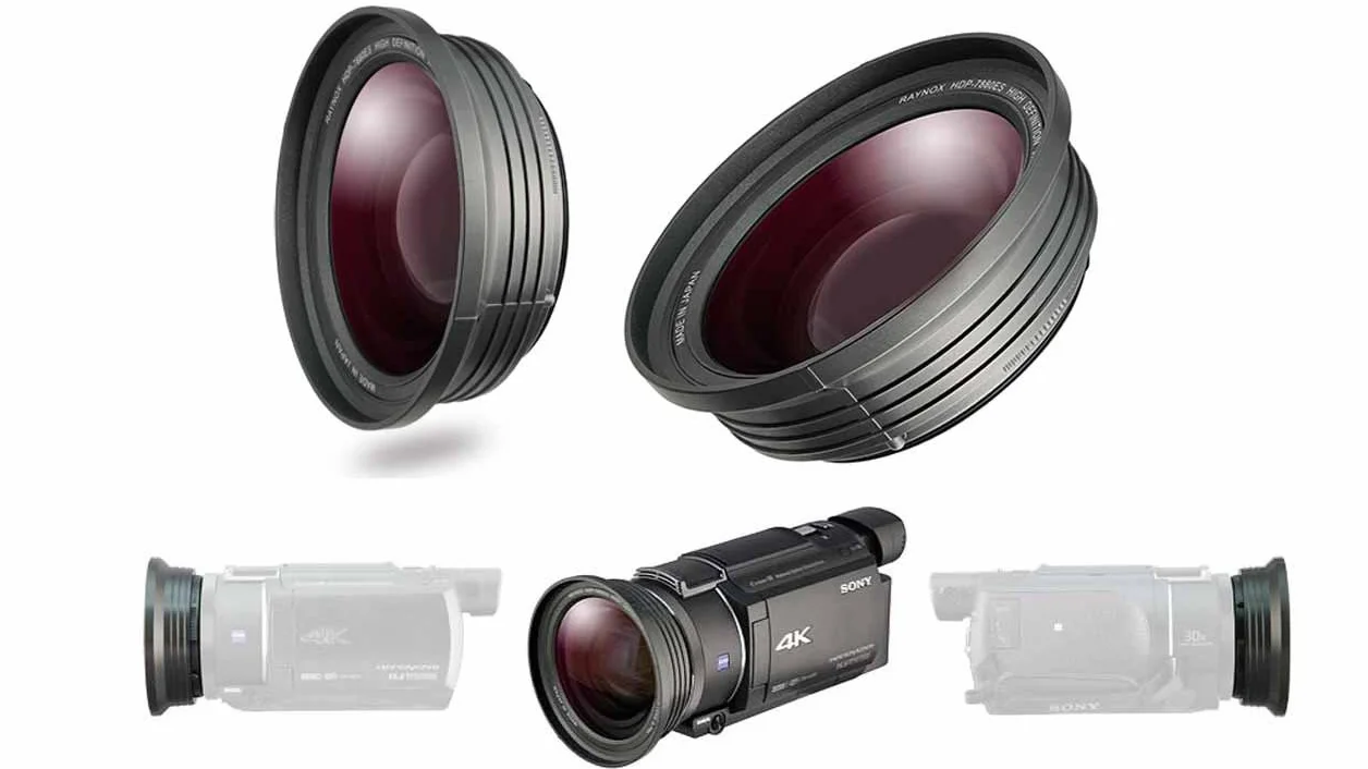 Raynox hdp-7880es 4K L07 W1ex convertitore 0.79x con 3 anelli adattatori per obiettivo 55mm, 58mm, 62 mm