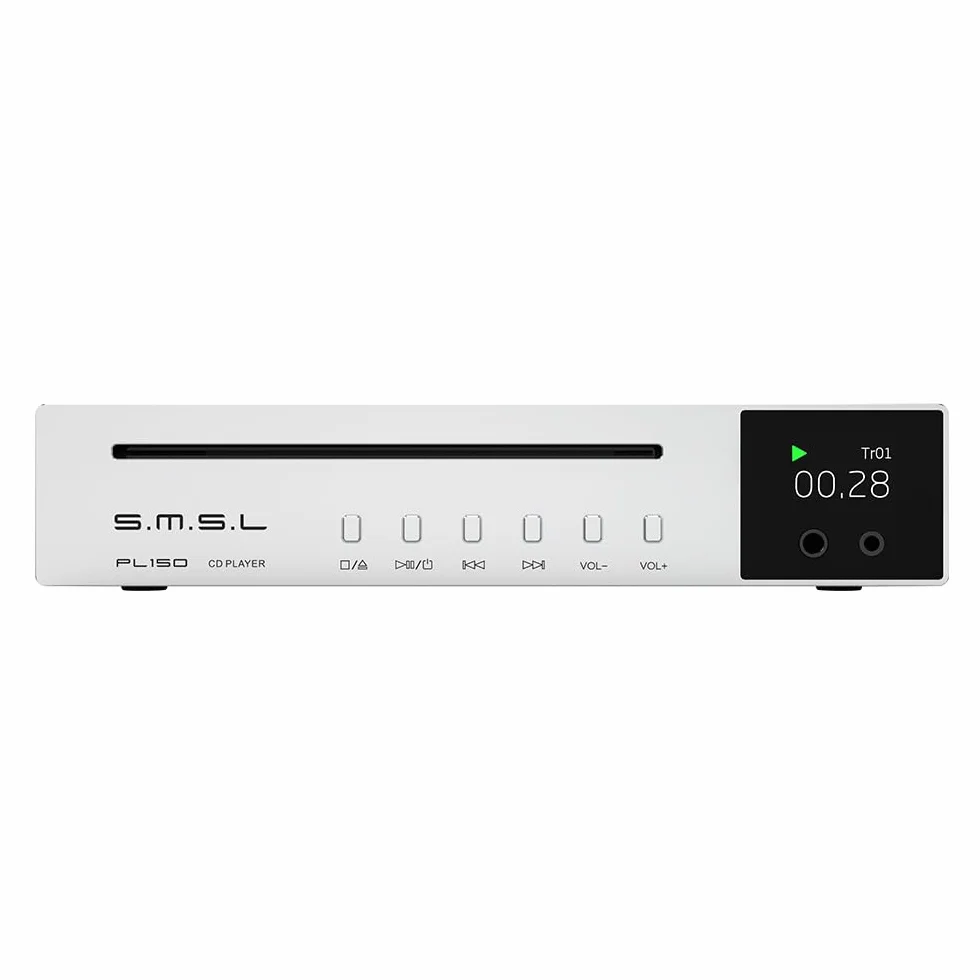 S.M.S.L Lettore CD PL150, supporta CD/MQA-CD/HDCD/MP3-CD, chip CS43198, uscita ottica/coassiale, jack per cuffie da 4,4 mm + 3,5 mm, per veicoli