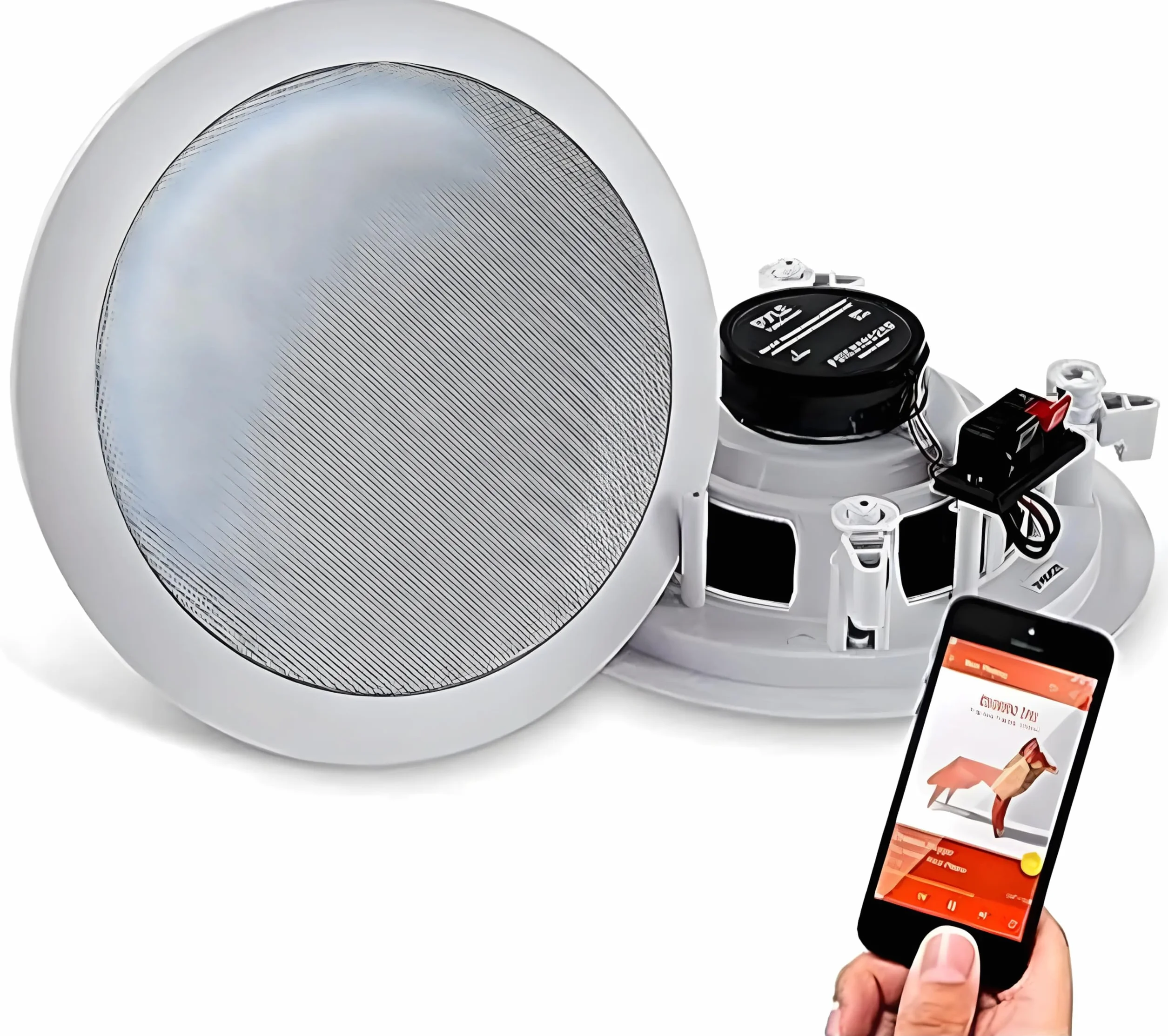 Pyle Casse Bluetooth 16,5 cm Altoparlanti a Parete e Soffitto 2 Vie 150 Watt