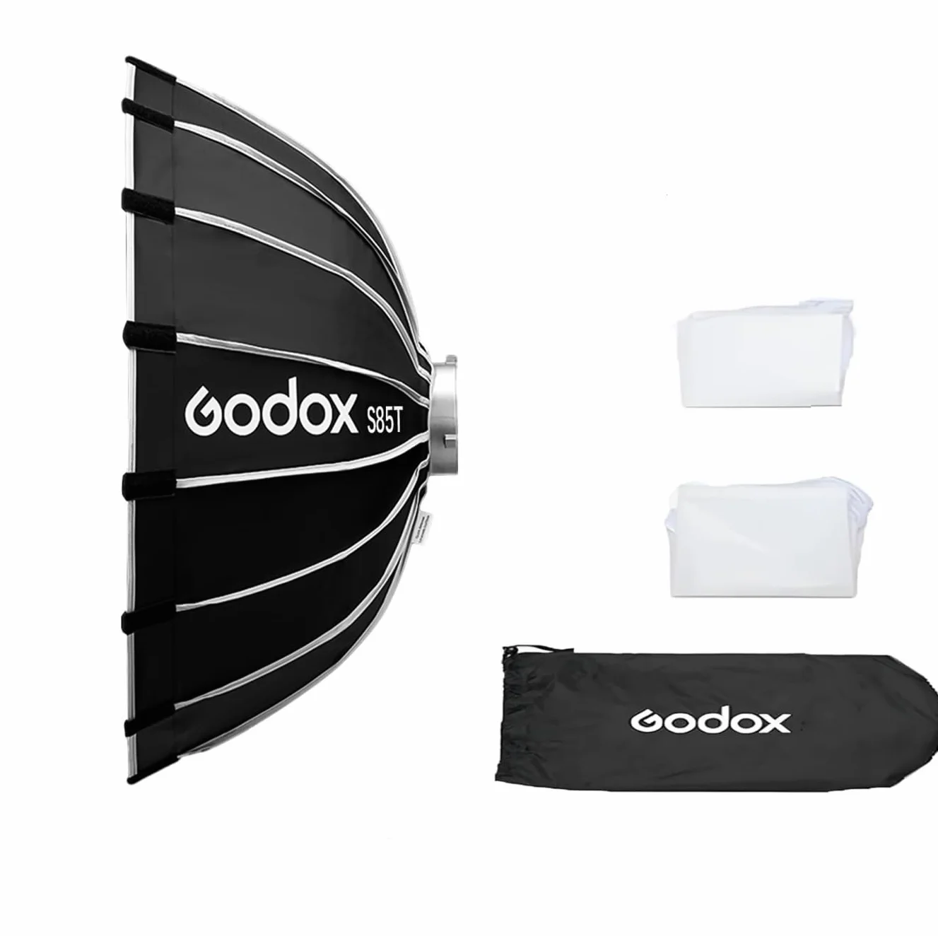 Godox S85T Softbox con ombrello a sgancio rapido da 85 cm/33,5 pollici Softbox pieghevole professionale con supporto Bowen standard e diffusori per studio fotografico Ritratto Streaming live