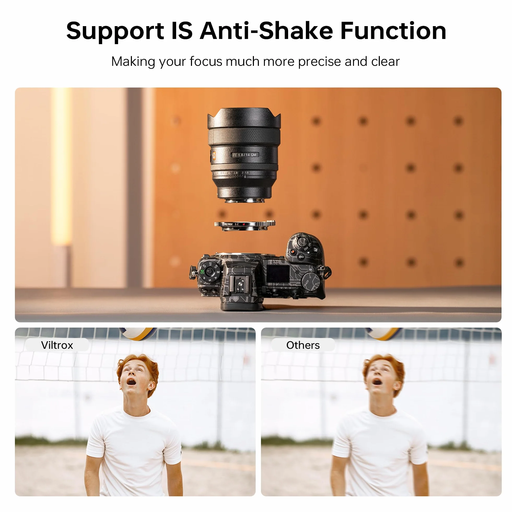 VILTROX E-Z Adattatore per obiettivo, convertitore per obiettivo autofocus Anello adattatore compatibile con obiettivi attacco E per fotocamere mirrorless Nikon attacco Z Z5 Z50 Z6 Z6II Z7 Z7II Zfc