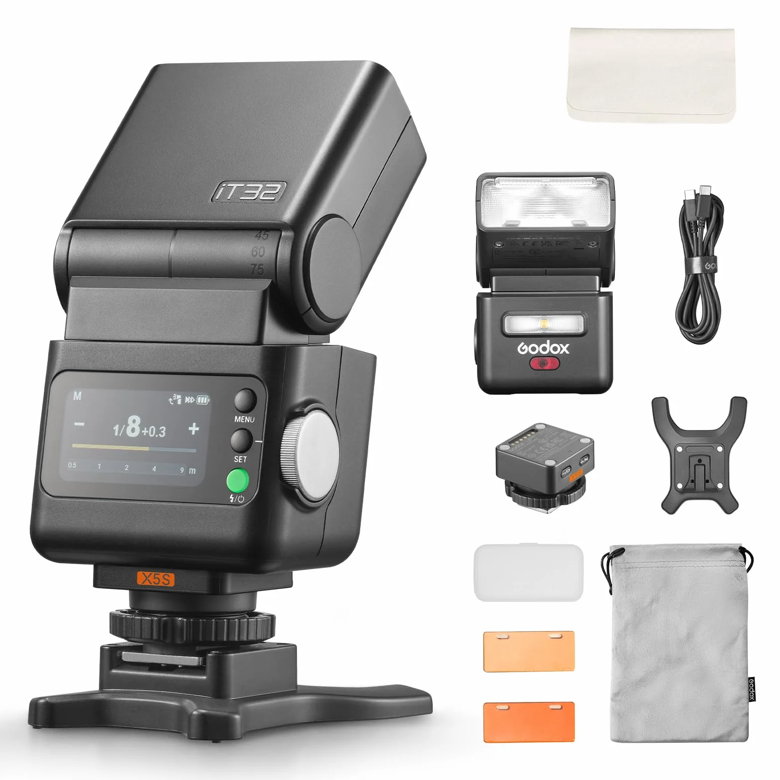 Godox iT32 Camera Flash Kit Sony 2.4G TTL HSS Magnetic Hotshoe Trigger
