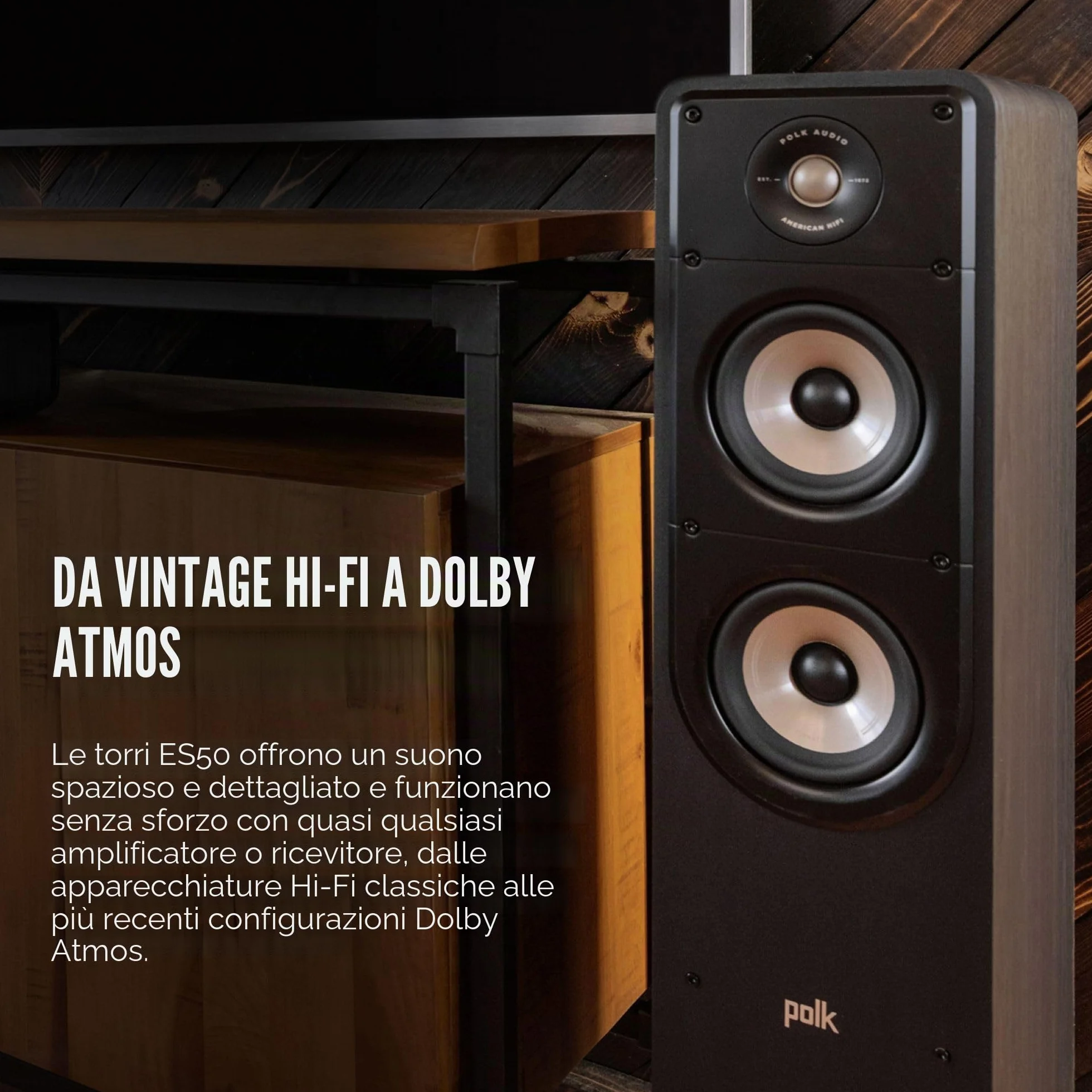 Polk Audio Signature Elite ES50 Diffusore a torre, Bianco