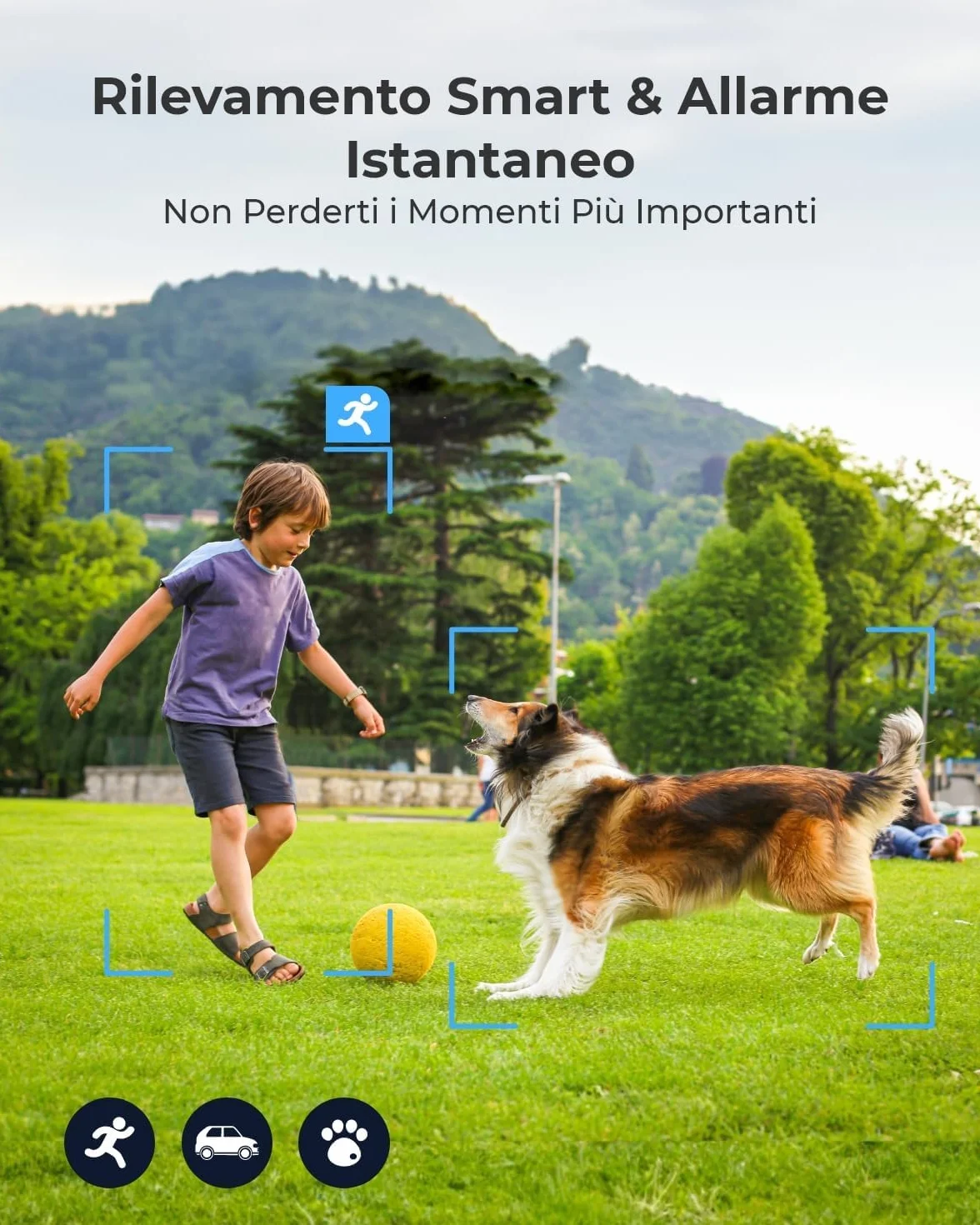 Reolink 4K 8MP Telecamera da Esterno Senza Fili, Videosorveglianza WiFi Batteria con Pannello Solare, Rilevamento Intelligente, Sirena, Visione Notturna a Colori, Impermeabile, Argus 3 Ultra(Nero)
