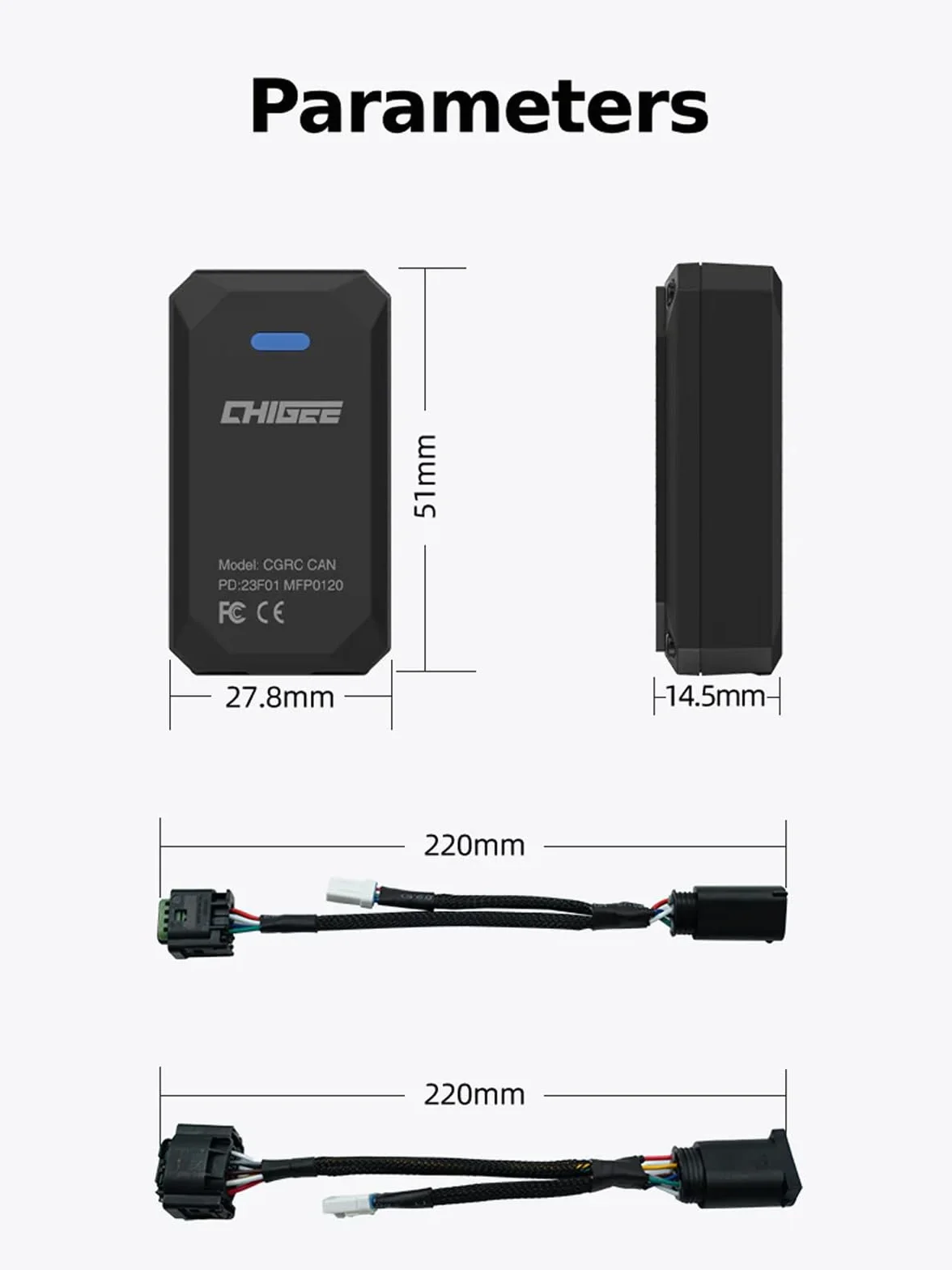 CGRC Telecomando CAN 8 PIN per CHIGEE per AIO-5 Series, CHIGEE per AIO-5 LITE AIO-5 PLAY AIO-5 PLAY