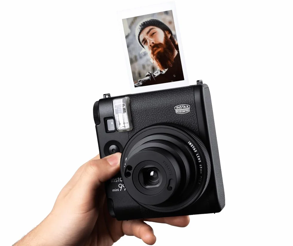Fujifilm INSTAX mini 99 – Fotocamera Istantanea Analogica Premium, Doppio Pulsante di Scatto, Controllo dell’Esposizione e del Flash, 6 Effetti Colore, Design Classico, Dimensioni Stampa 86 mm x 54 mm
