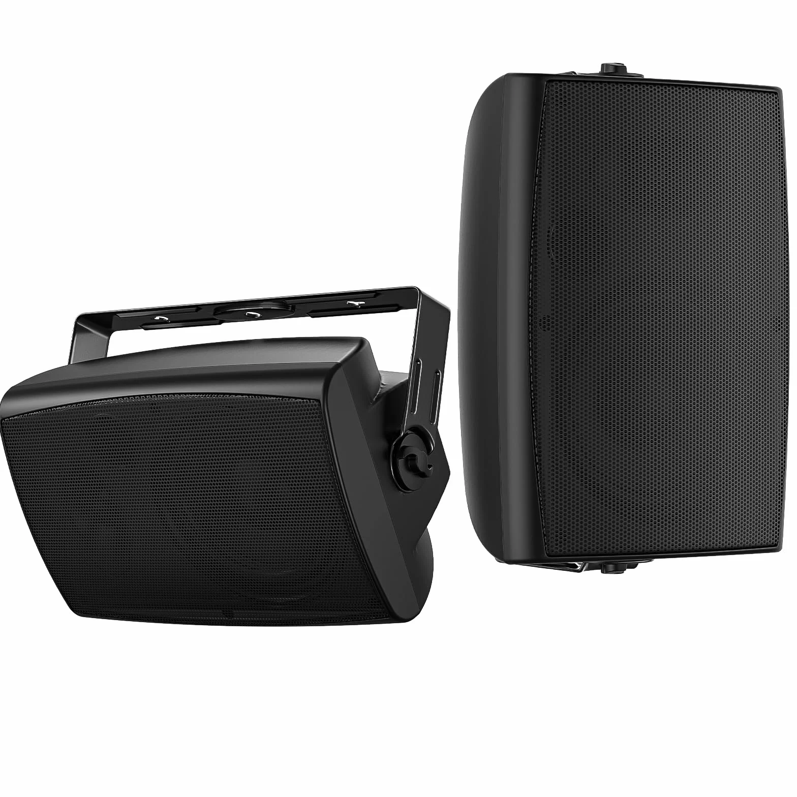 Herdio Altoparlanti Bluetooth 16,5 cm 400 W 2 Vie Impermeabili Montaggio a Parete Nero Coppia