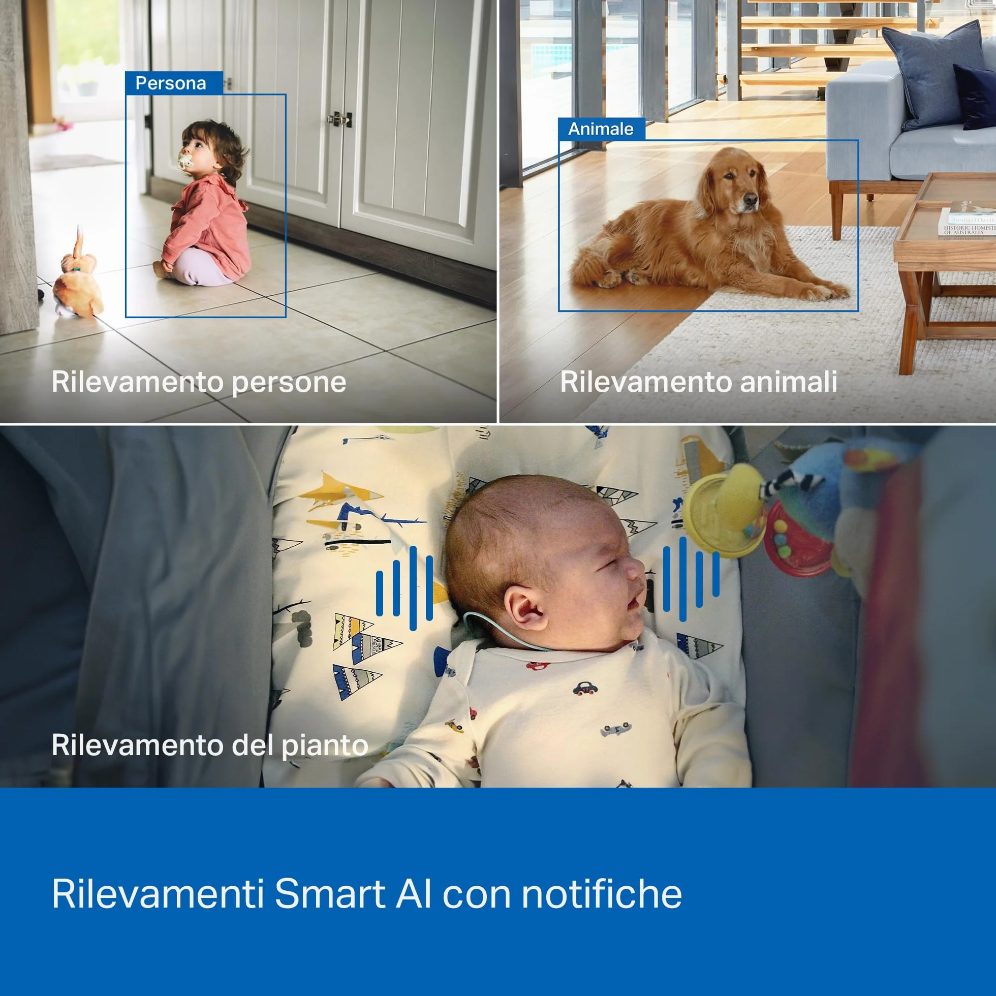 Tapo C260 4K 8MP Telecamera WiFi Interno, Rilevazione e Notifiche Smart AI, Riconoscimento Facciale, Visione Notturna Migliorata, Compatibile con Alexa, Modalità Avanzata di Privacy, Block Zones